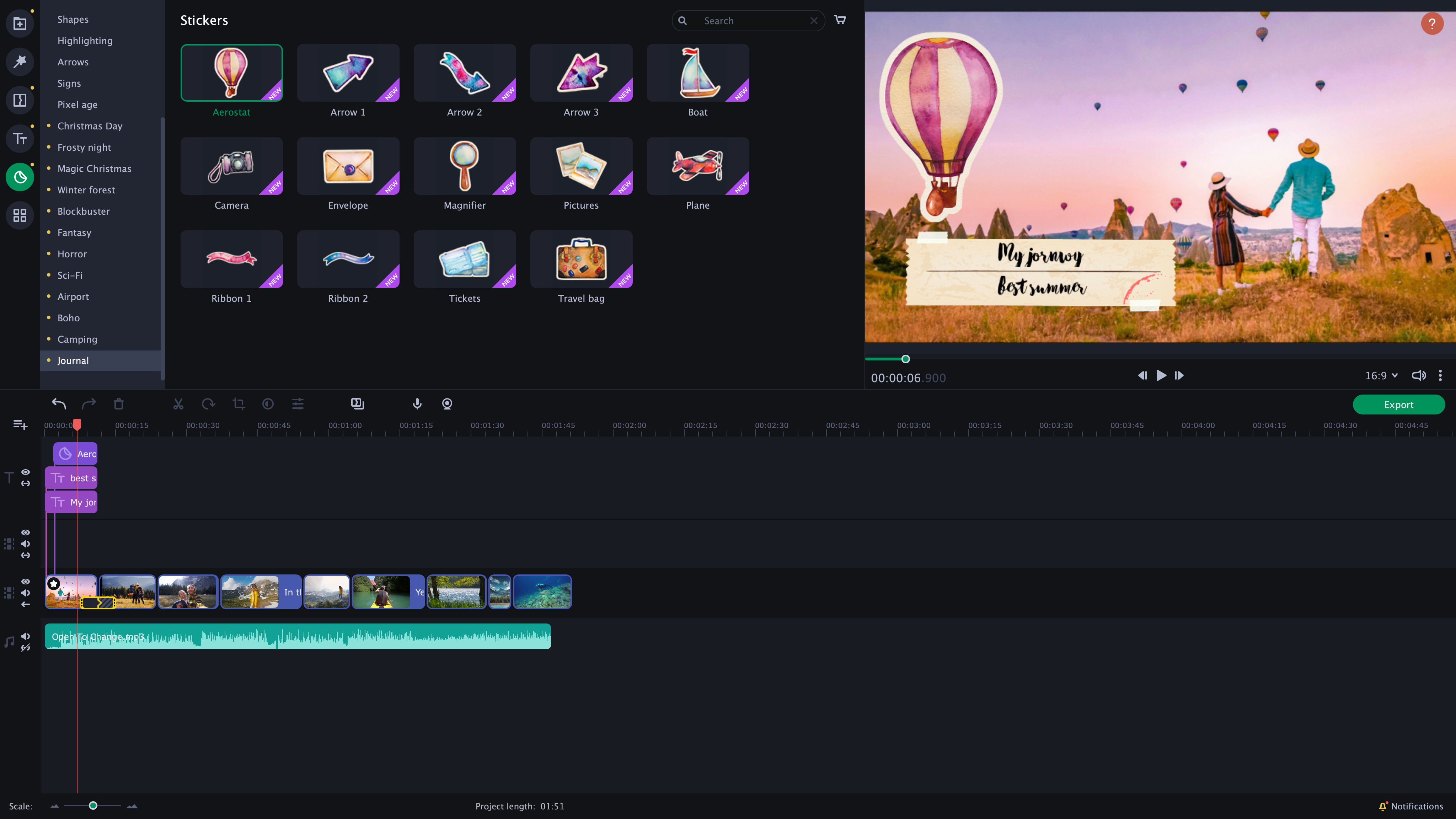 Movavi Slideshow Maker 8 - Travel Set screenshot 4