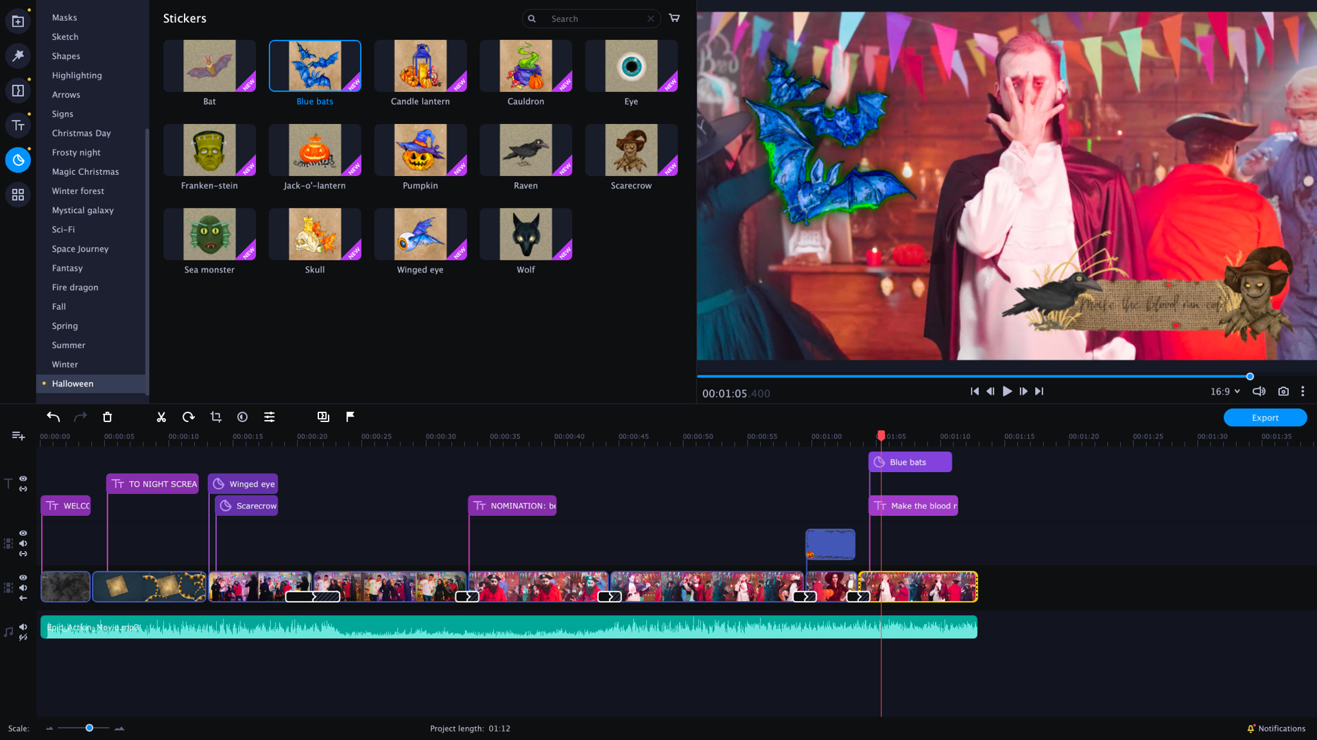 Movavi Video Editor Plus 2020 - Halloween Pack screenshot 5