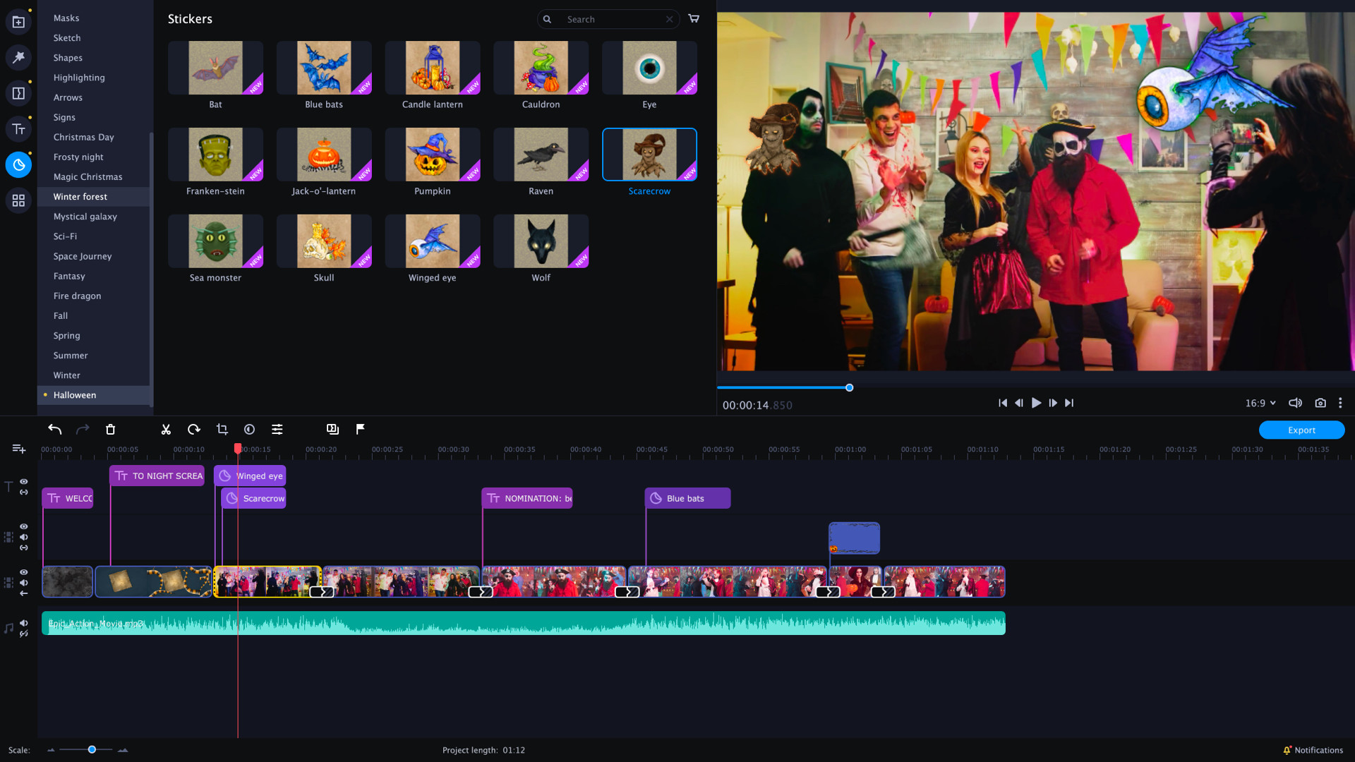 Movavi Video Editor Plus 2020 - Halloween Pack screenshot 2