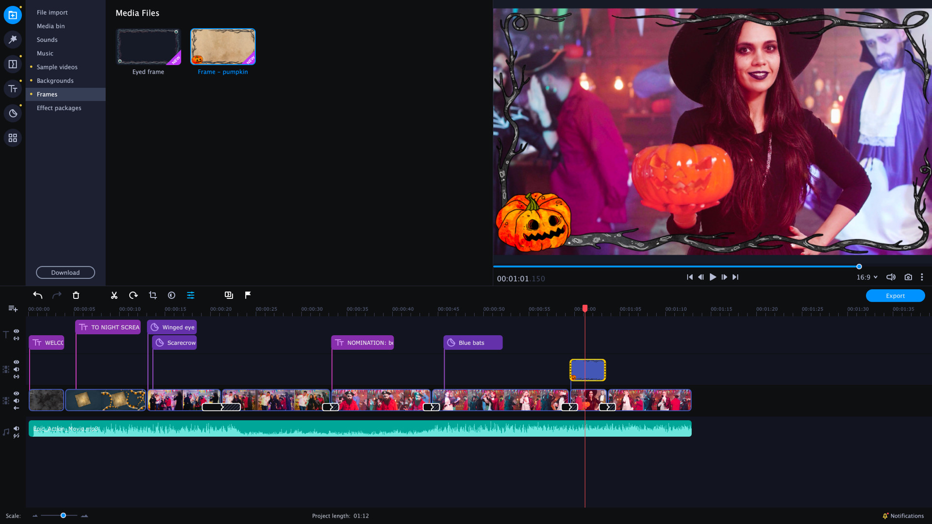 Movavi Video Editor Plus 2020 - Halloween Pack screenshot 4