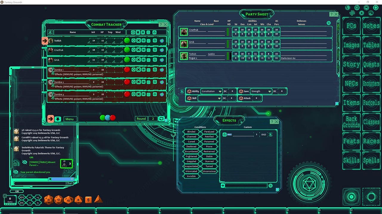 Fantasy Grounds - FG Theme - Futuristic screenshot 5