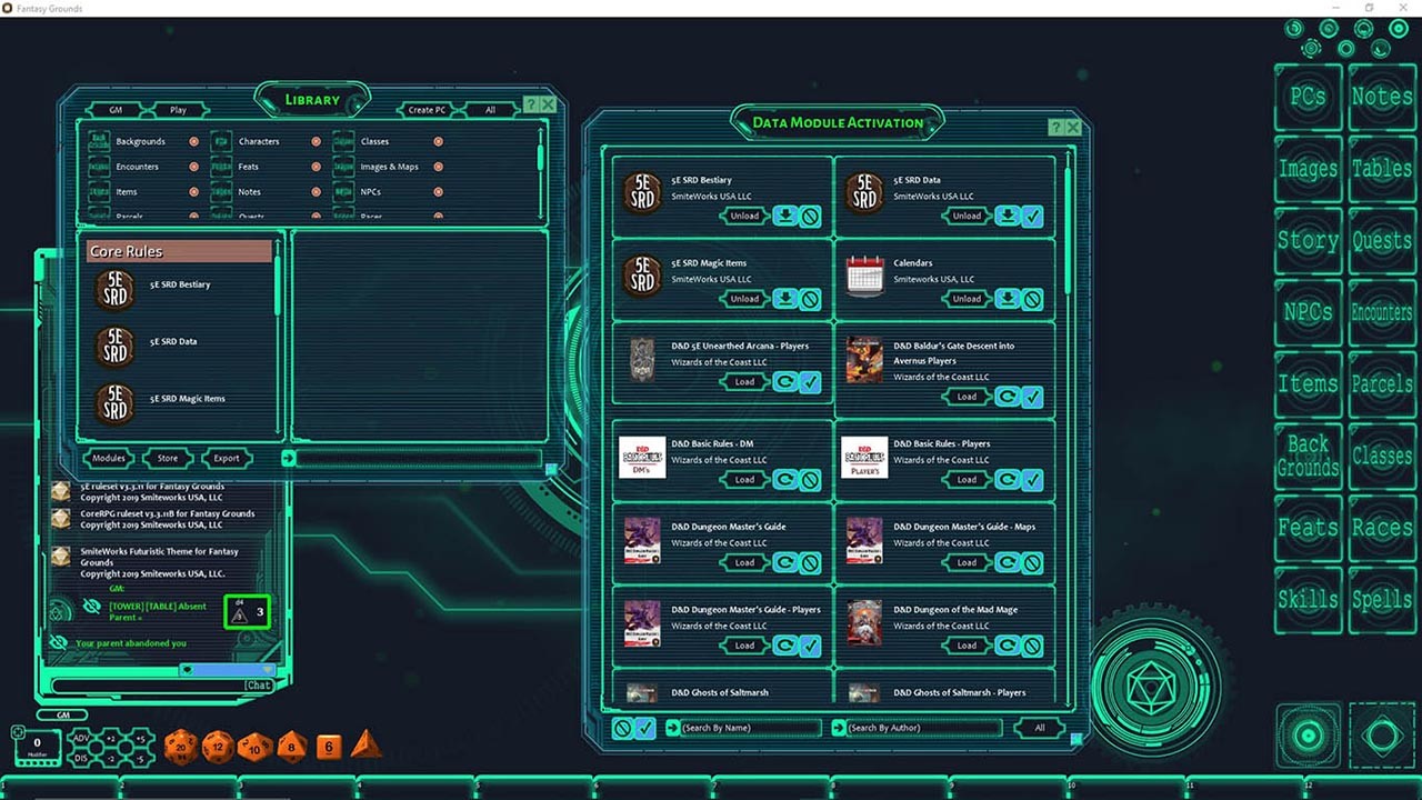 Fantasy Grounds - FG Theme - Futuristic screenshot 4