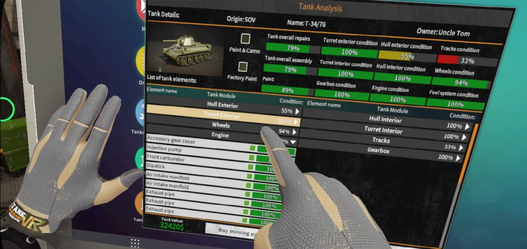 Tank Mechanic Simulator VR screenshot 2
