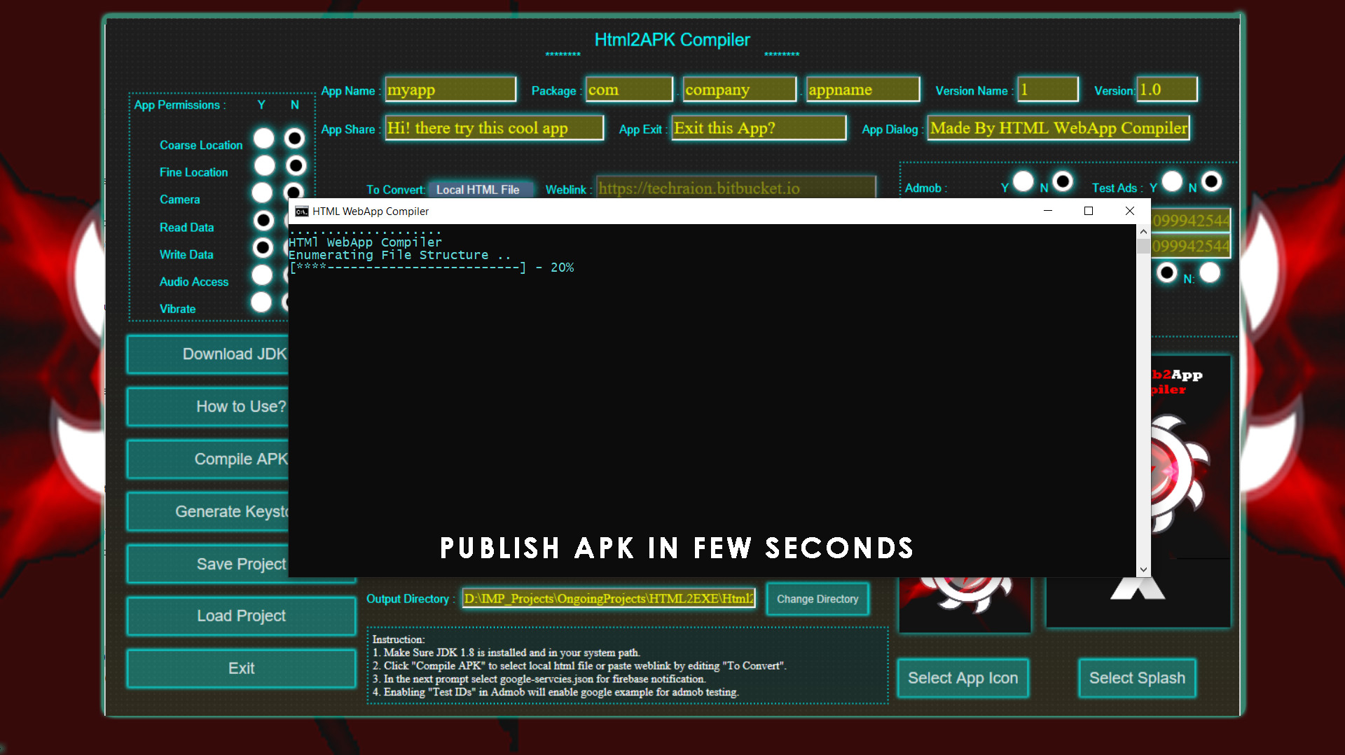 HTML 2 APK Compiler screenshot 4