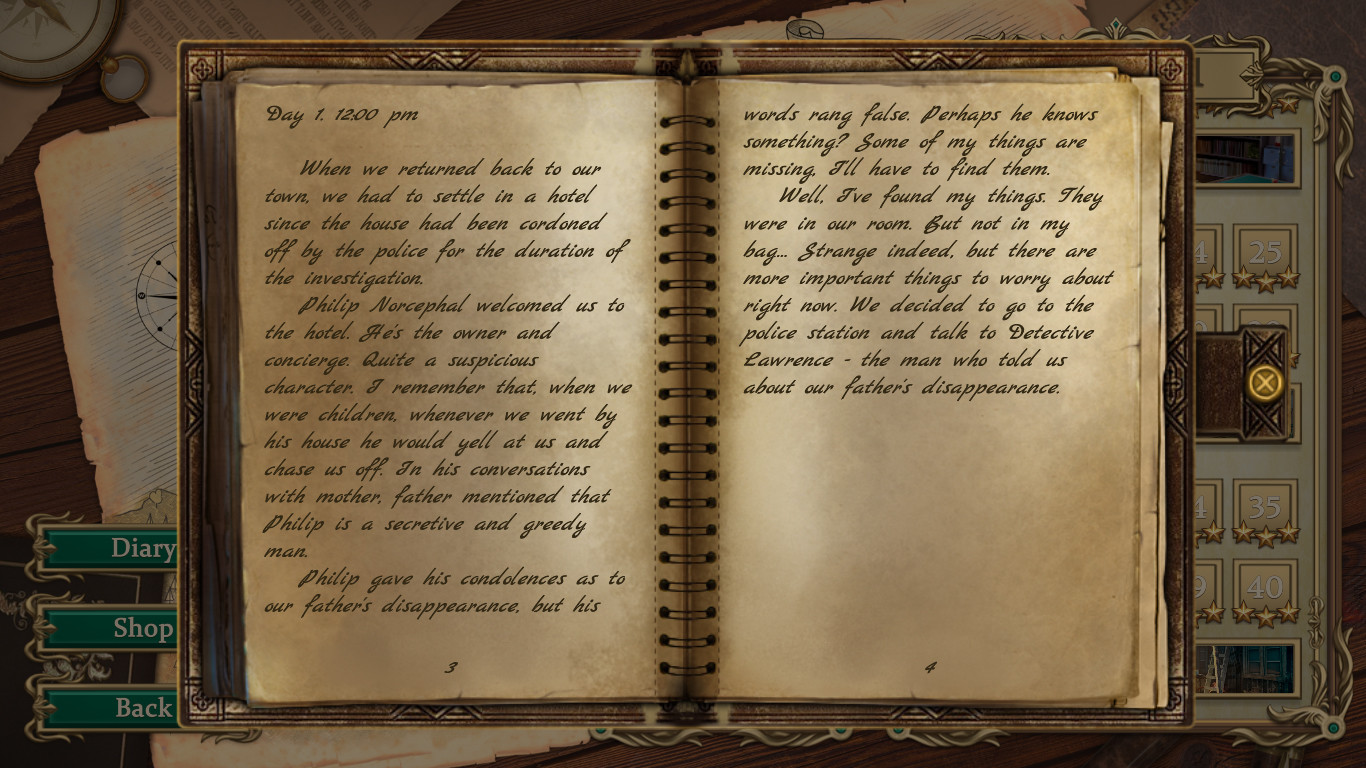 Detective notes. Lighthouse Mystery Solitaire screenshot 7