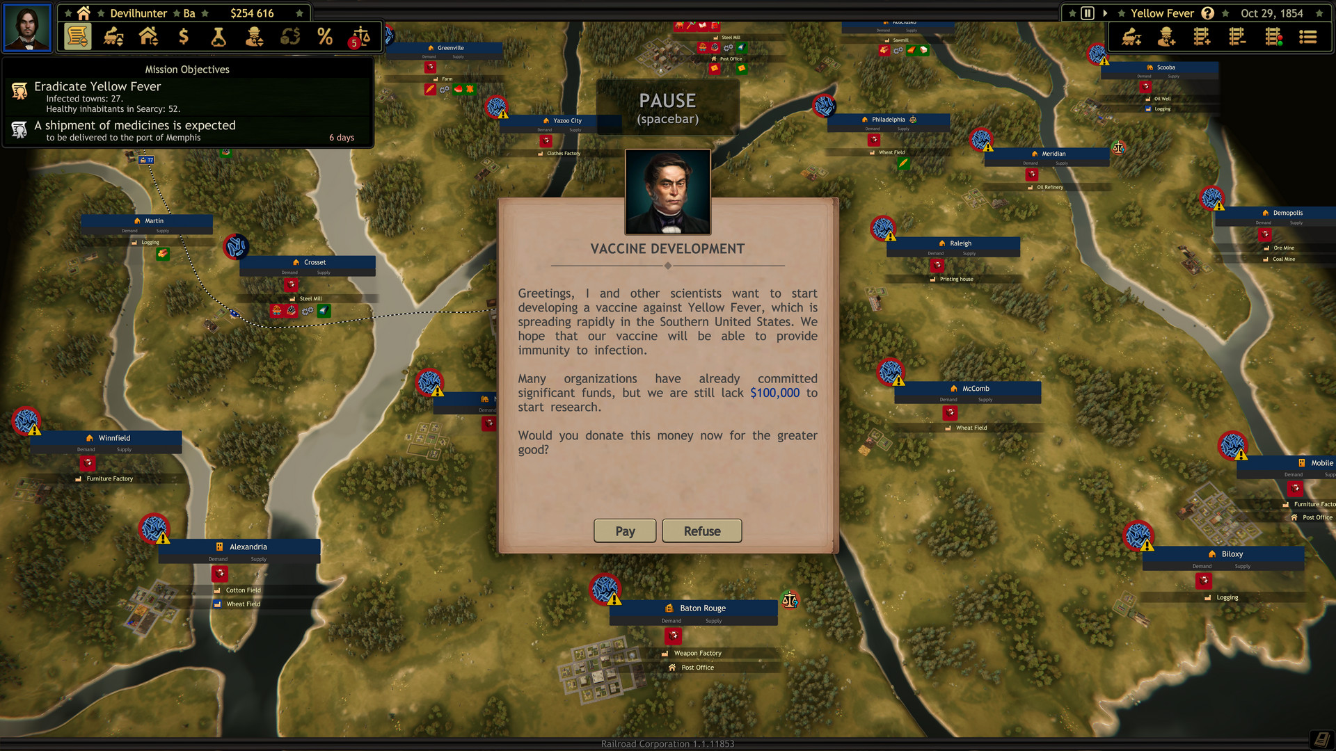 Railroad Corporation - Yellow Fever DLC screenshot 7