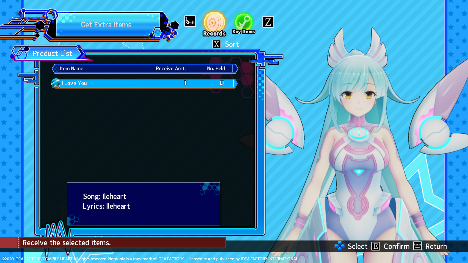 Neptunia Virtual Stars - In-game BGM: Ileheart - "I Love You" screenshot 1