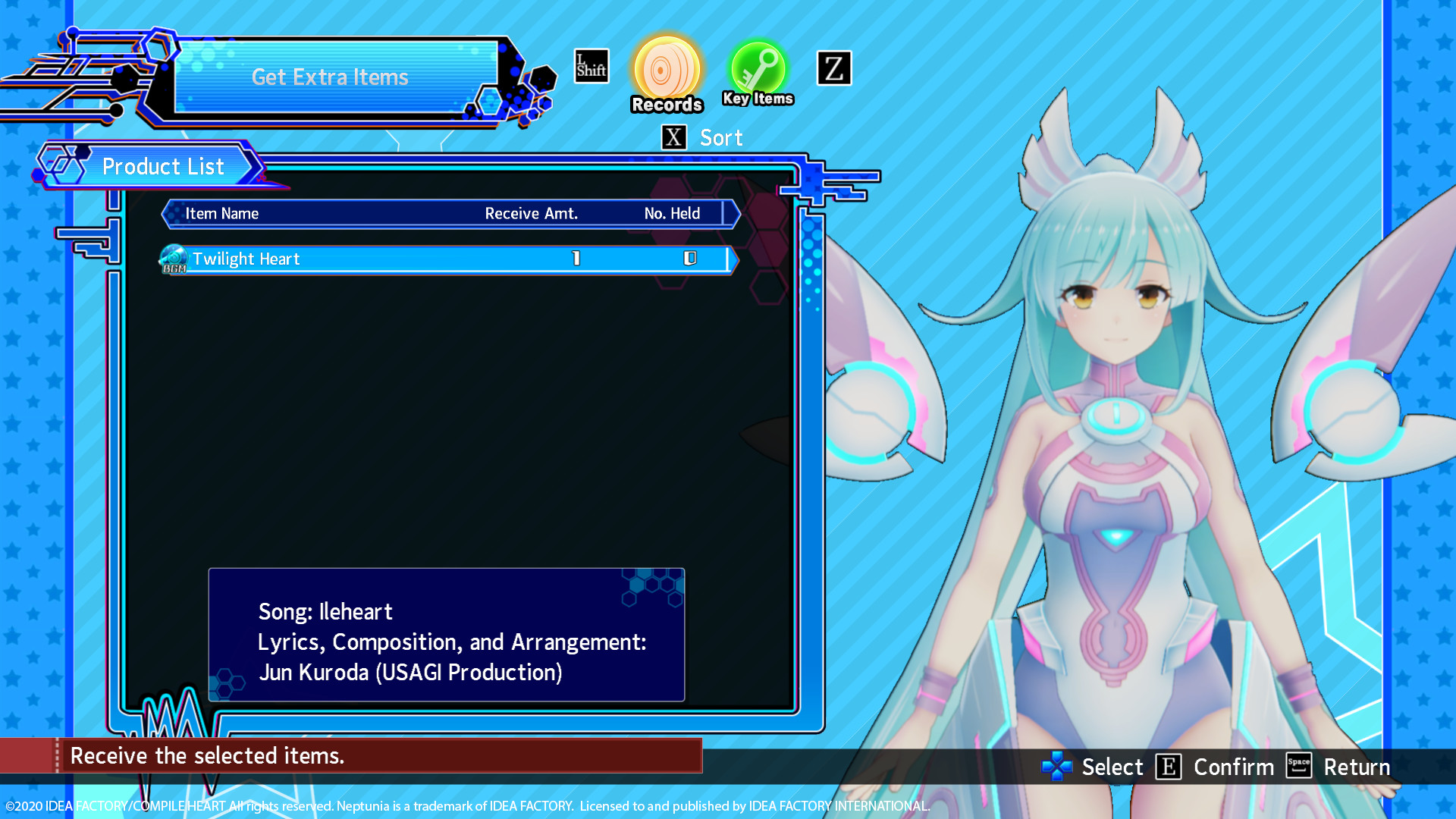 Neptunia Virtual Stars - In-game BGM Ileheart - "Twilight Heart" screenshot 1