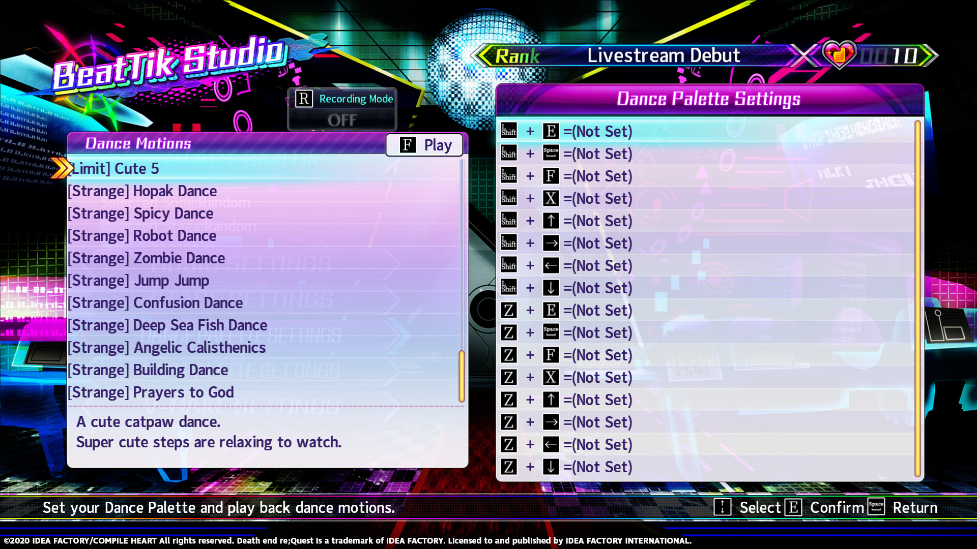 Neptunia Virtual Stars - Unlock All BeatTik Dances screenshot 2