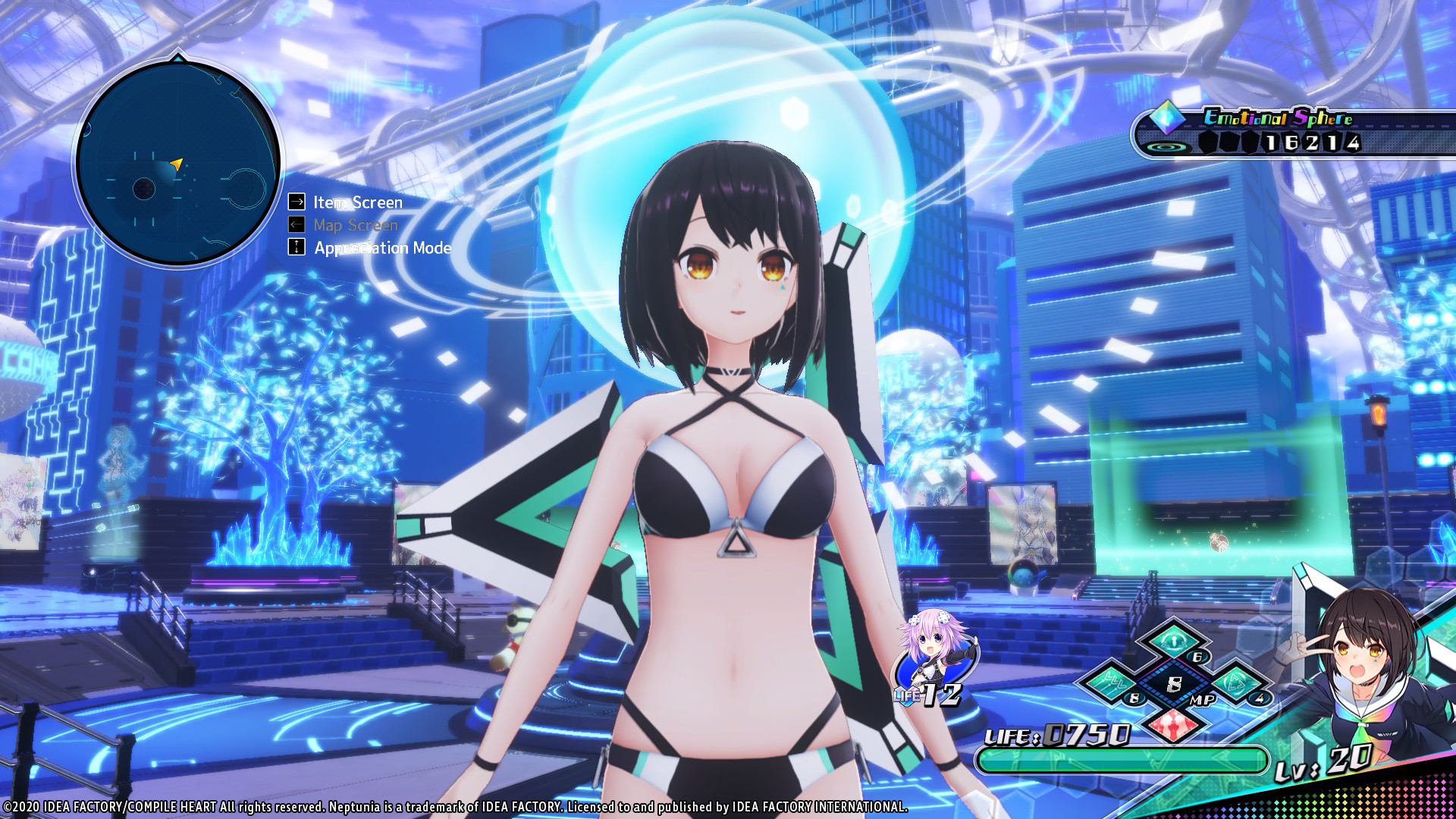 Neptunia Virtual Stars - Towa Kiseki: Swimsuit Outfit screenshot 1