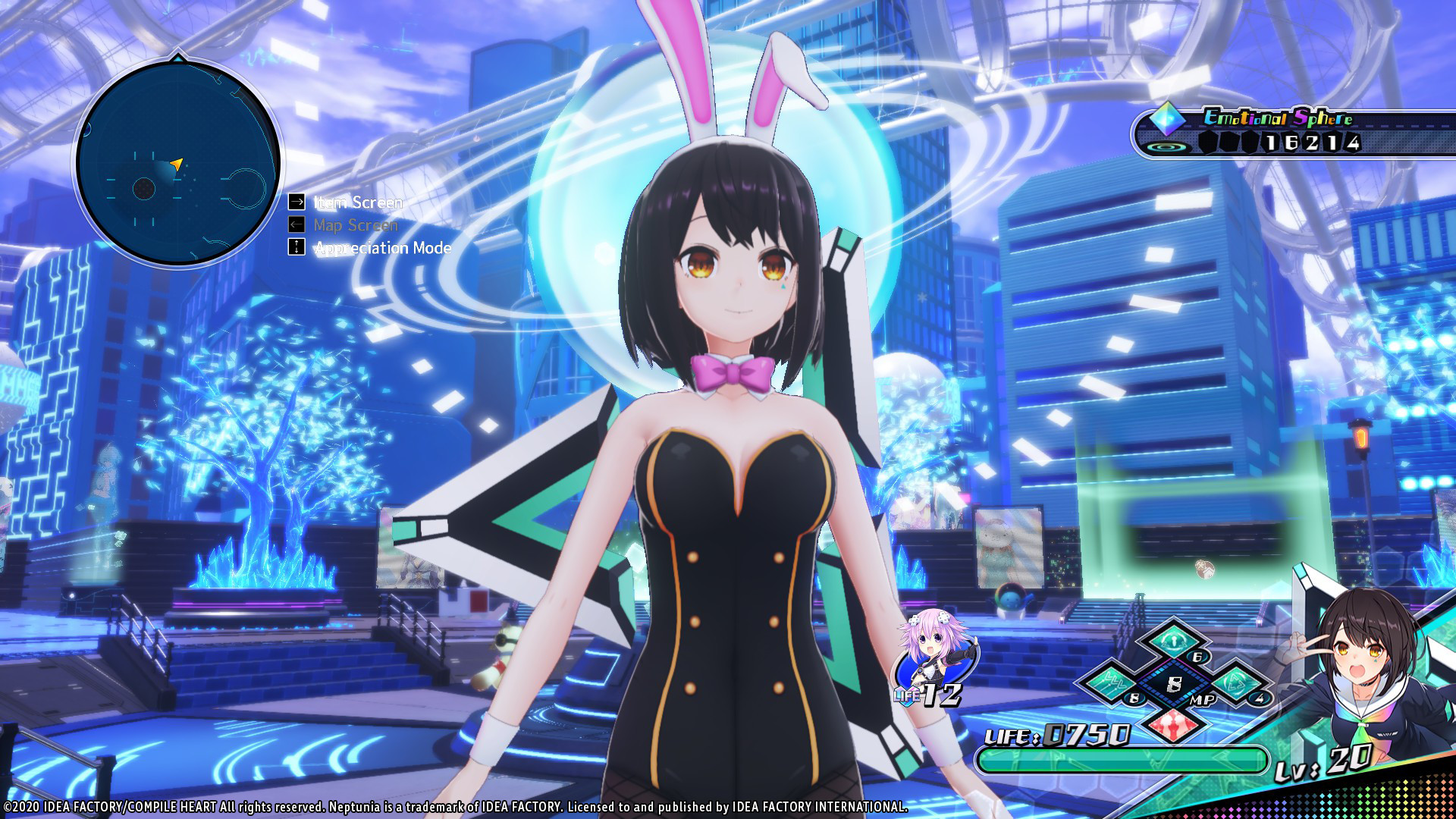 Neptunia Virtual Stars - Towa Kiseki: Bunny Outfit screenshot 1