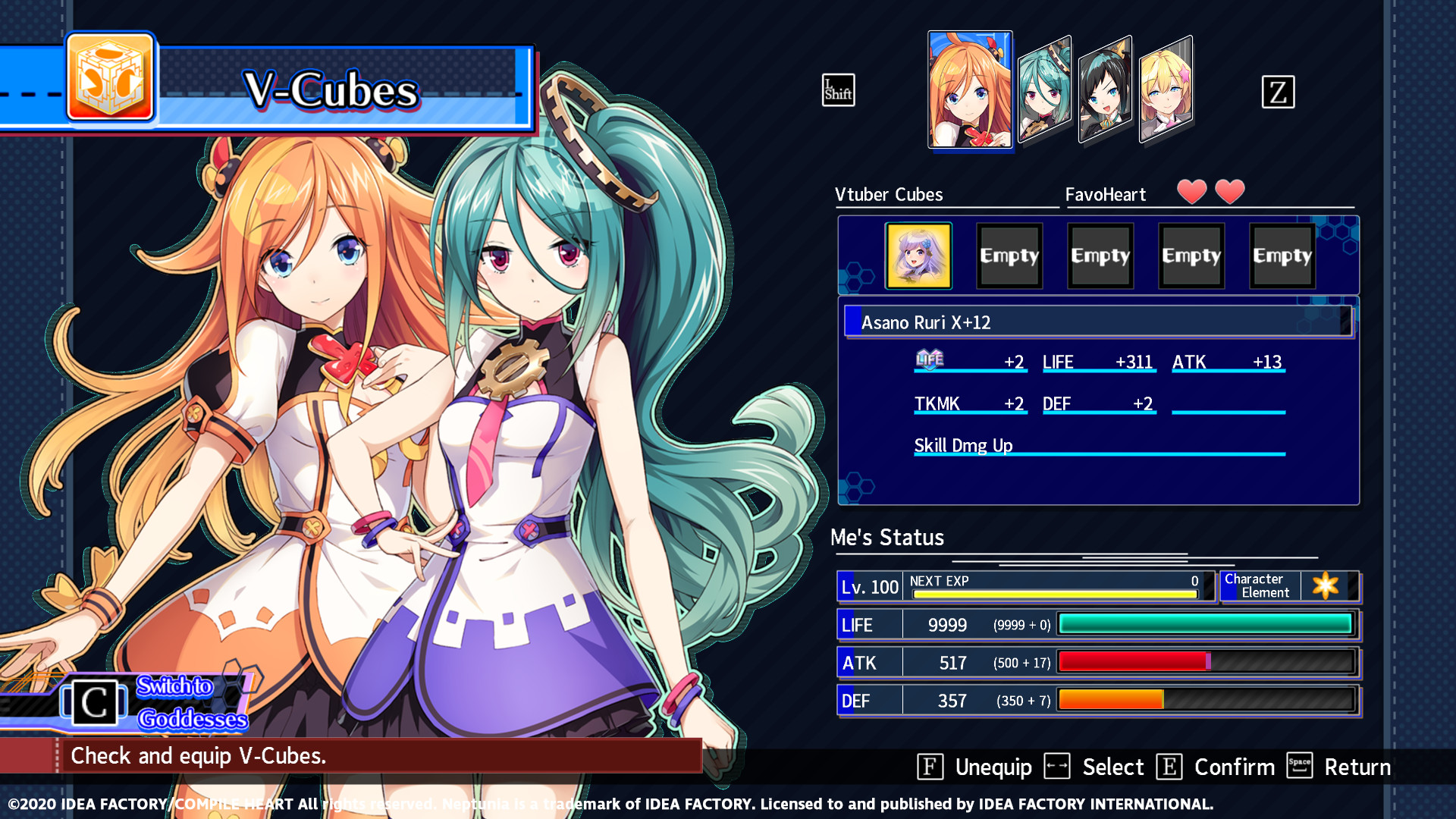 Neptunia Virtual Stars - Asano Sisters Project Pack screenshot 4