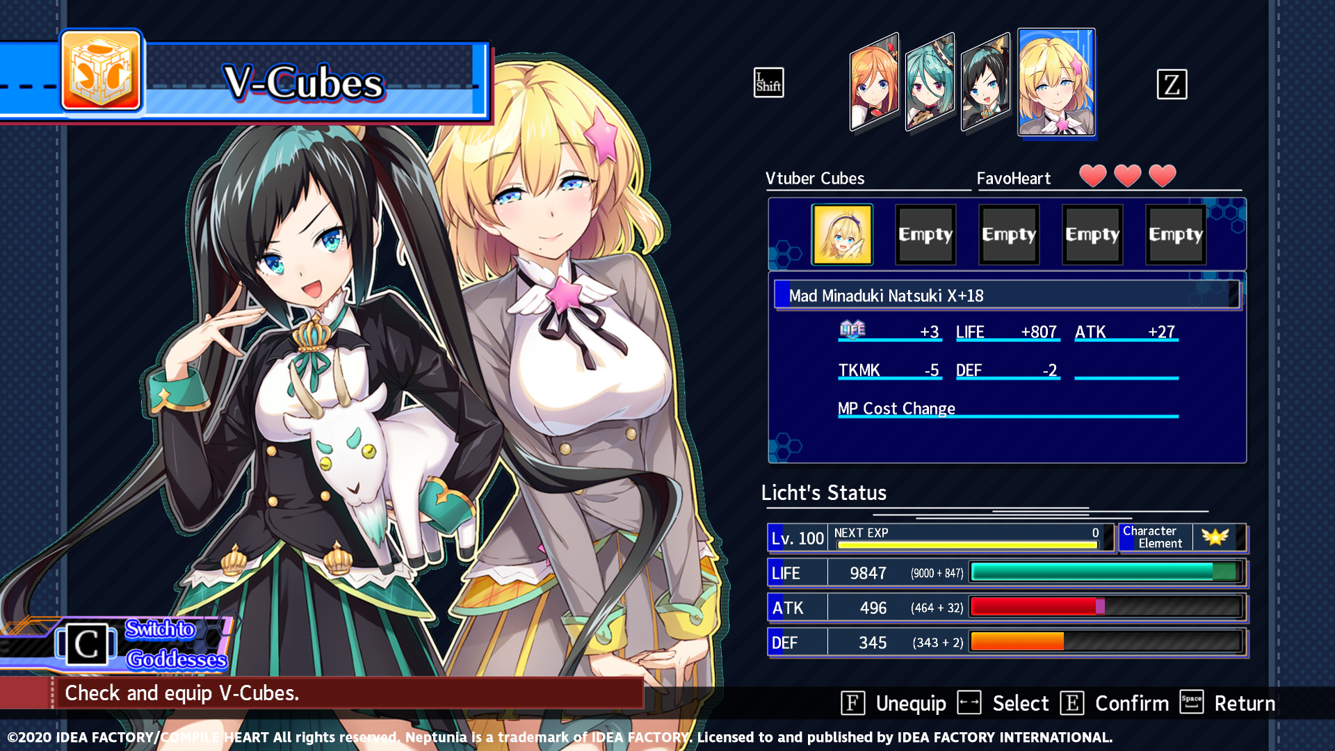 Neptunia Virtual Stars - Aogiri High School Pack screenshot 4