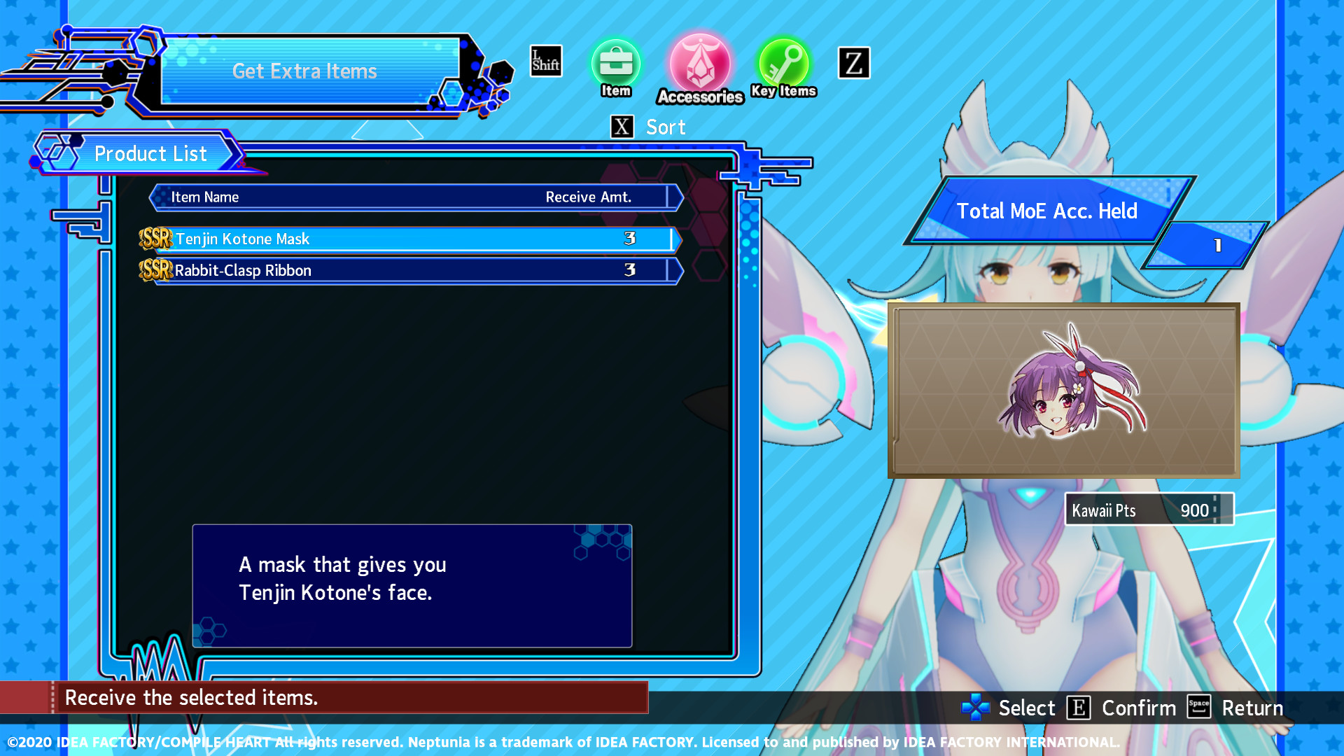 Neptunia Virtual Stars - Tenjin Kotone Pack screenshot 4