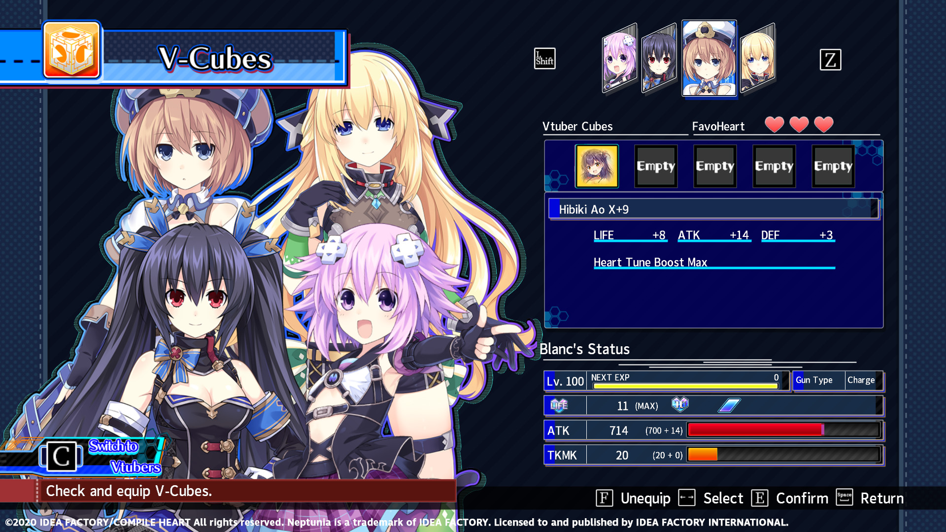 Neptunia Virtual Stars - Hibiki Ao Pack screenshot 3