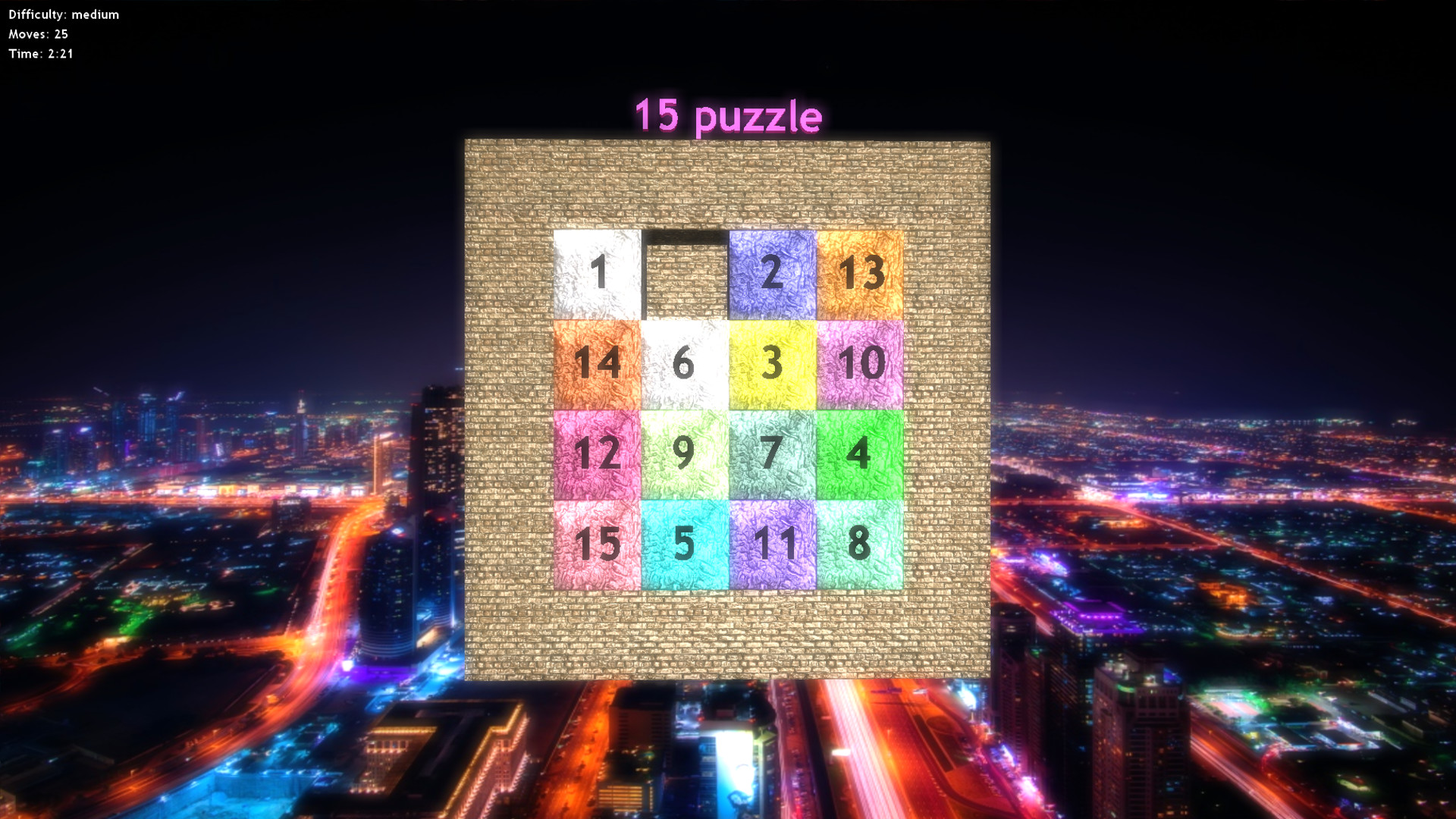 15 puzzle screenshot 1