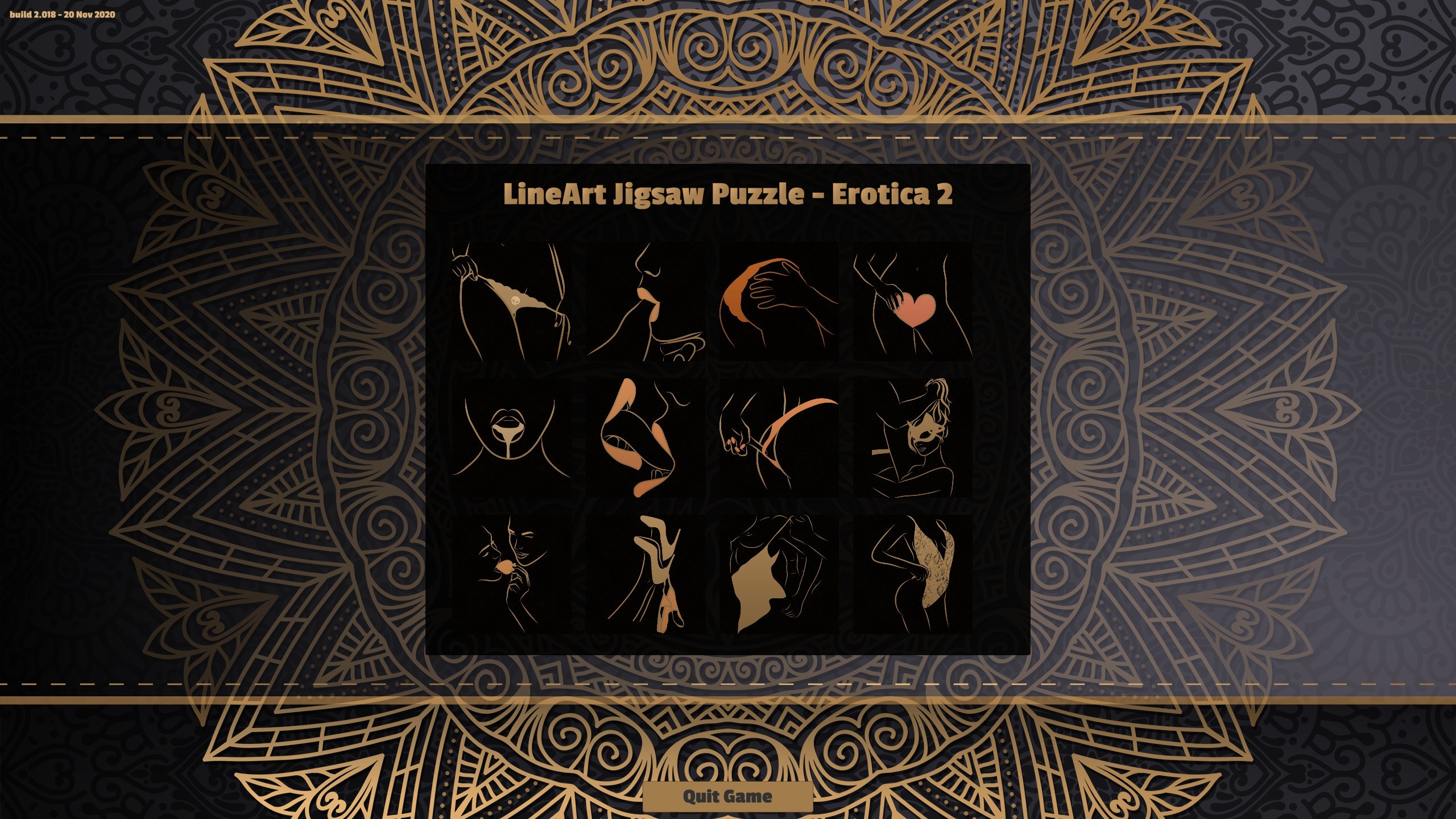 LineArt Jigsaw Puzzle - Erotica 2 screenshot 1