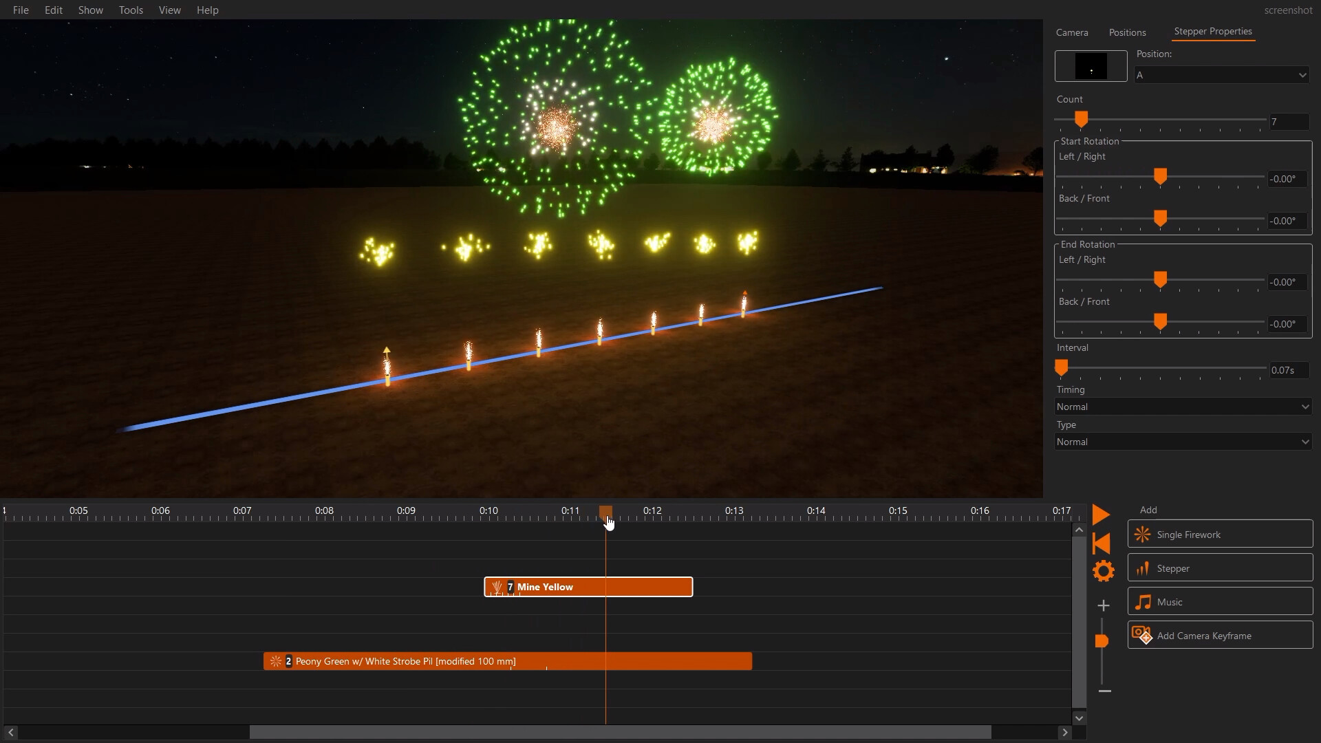 FWsim - Fireworks Display Simulator screenshot 2