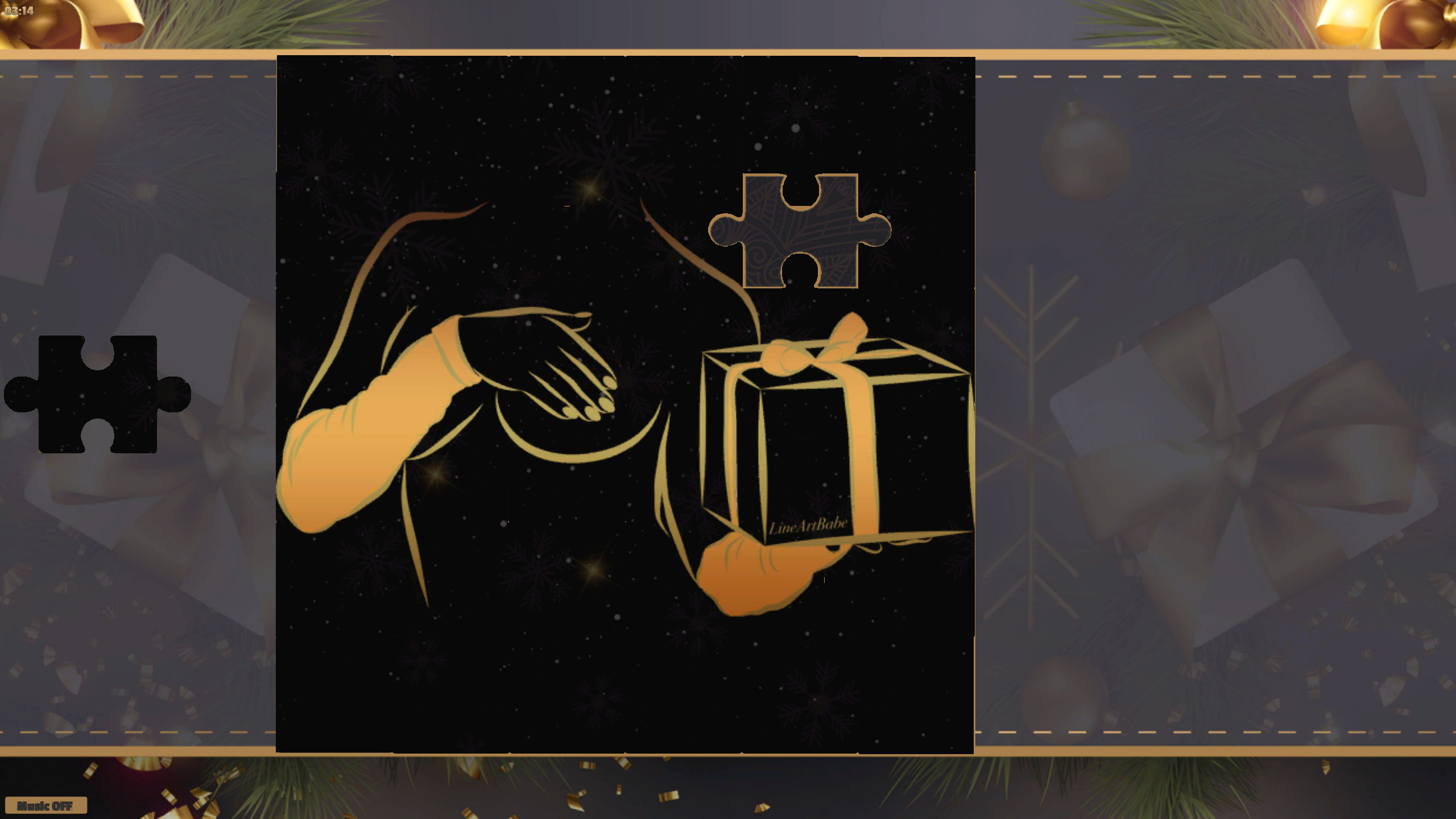 LineArt Jigsaw Puzzle - Erotica Christmas screenshot 3