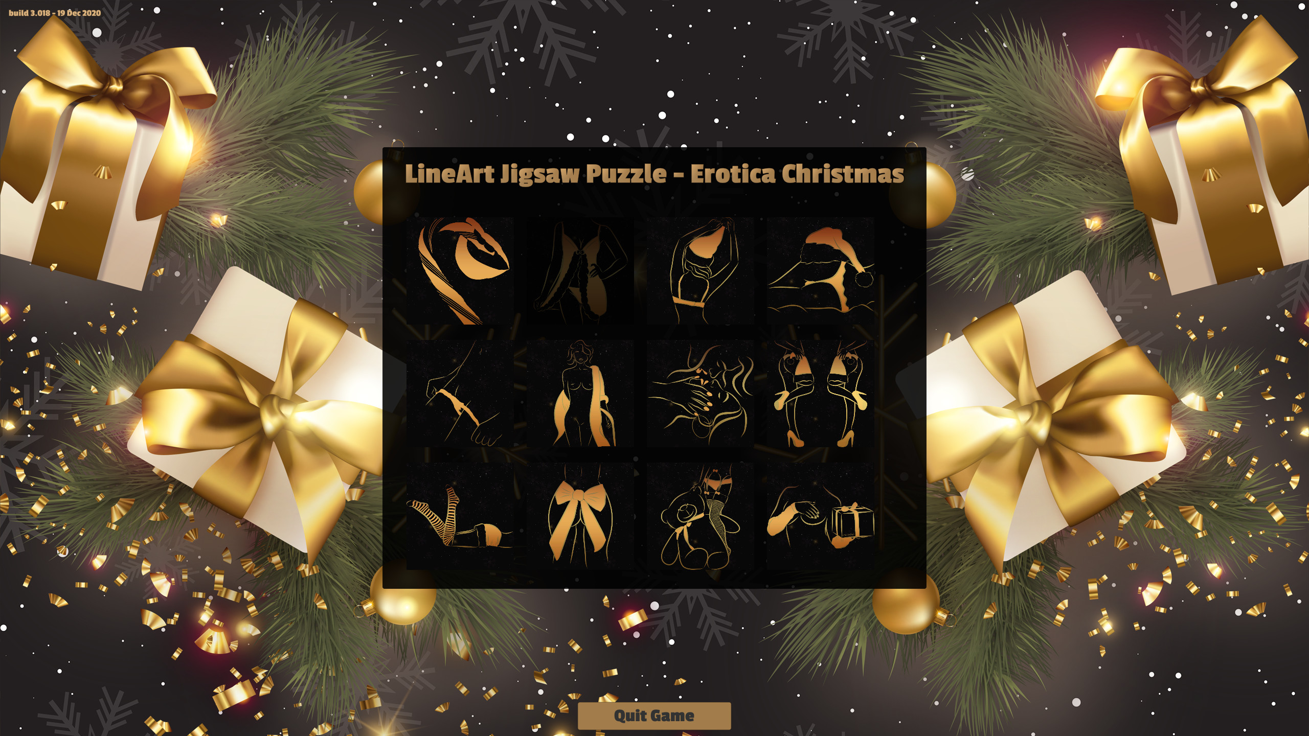 LineArt Jigsaw Puzzle - Erotica Christmas screenshot 1