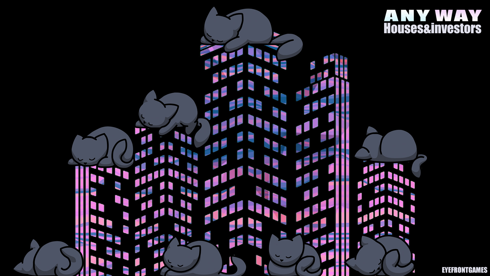 AnyWay! - "Black kitten" Stickers Pack screenshot 1