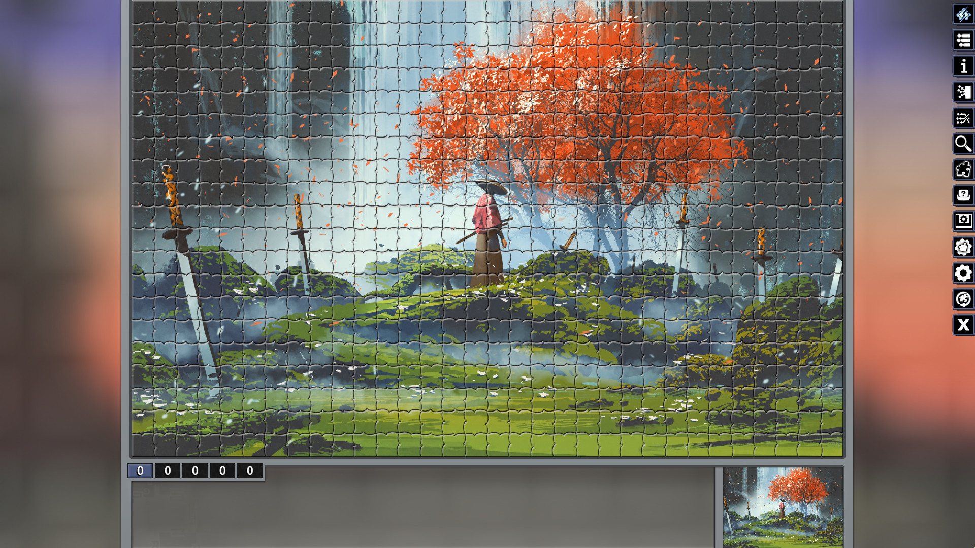 Pixel Puzzles Illustrations & Anime - Jigsaw Pack: Samurai screenshot 1