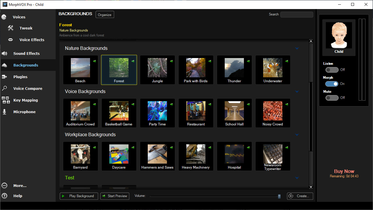 MorphVOX Pro - Nature Backgrounds screenshot 1