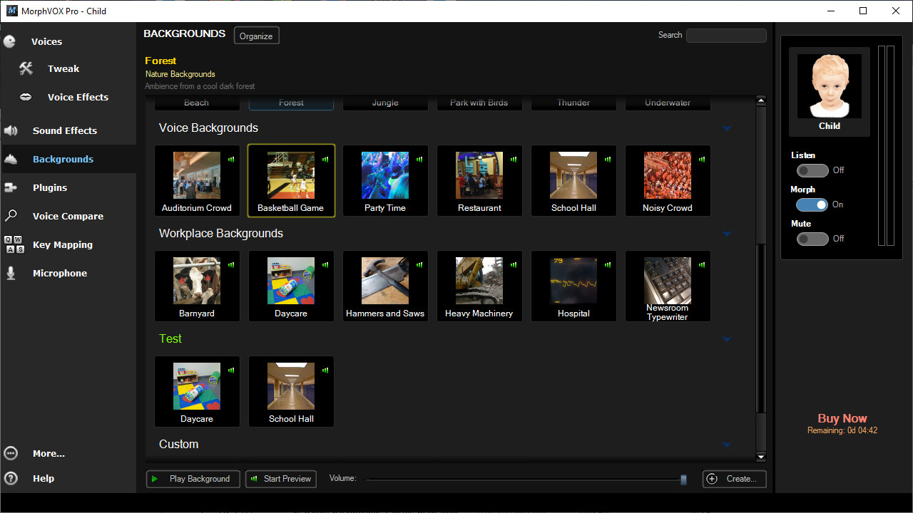 MorphVOX Pro - Voice Backgrounds screenshot 1