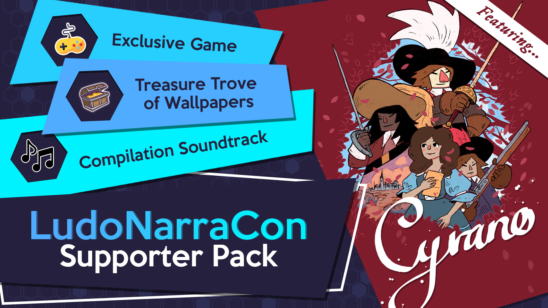 LudoNarraCon Supporter Pack featuring Cyrano screenshot 1