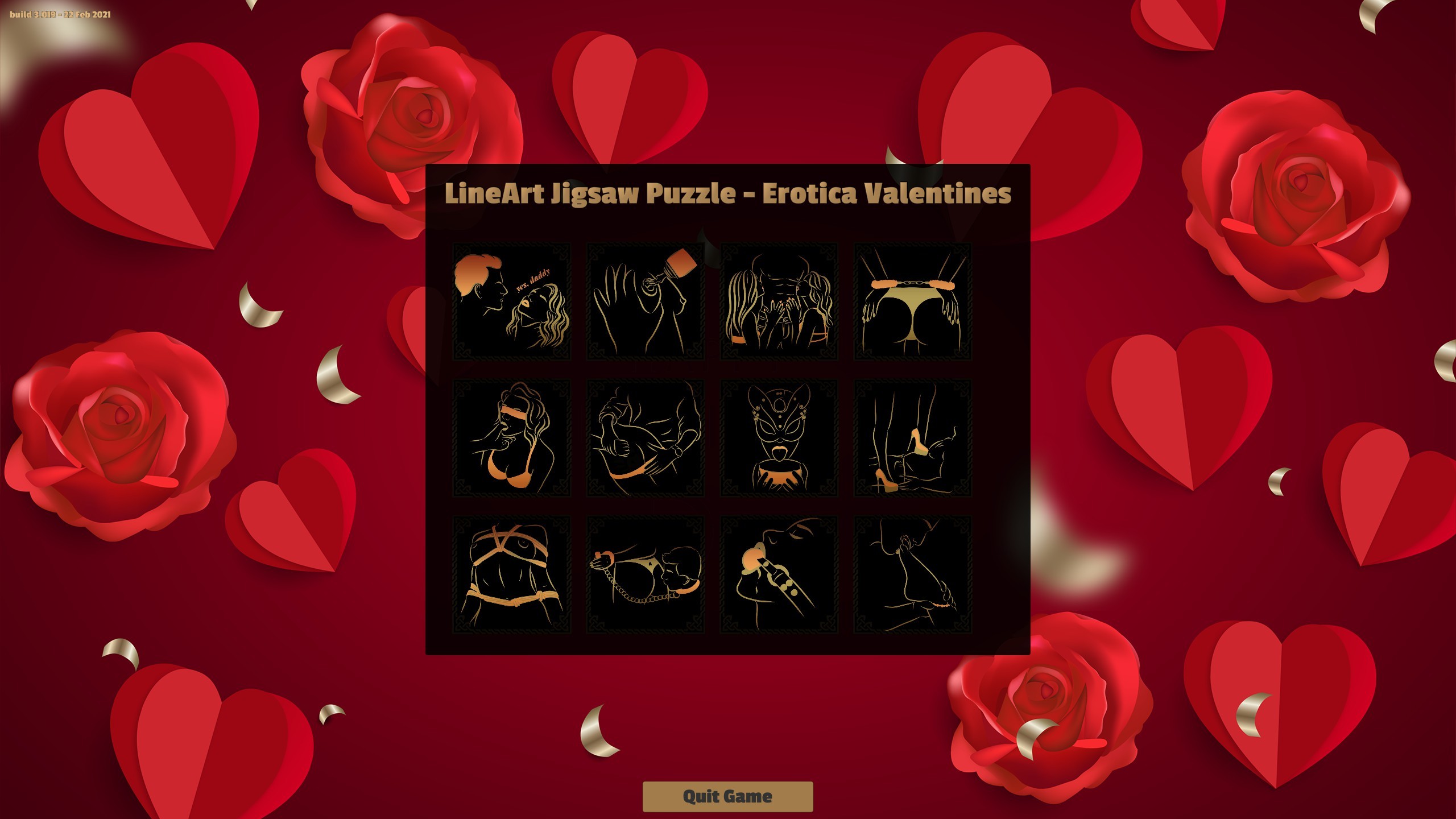 LineArt Jigsaw Puzzle - Erotica Valentines screenshot 1