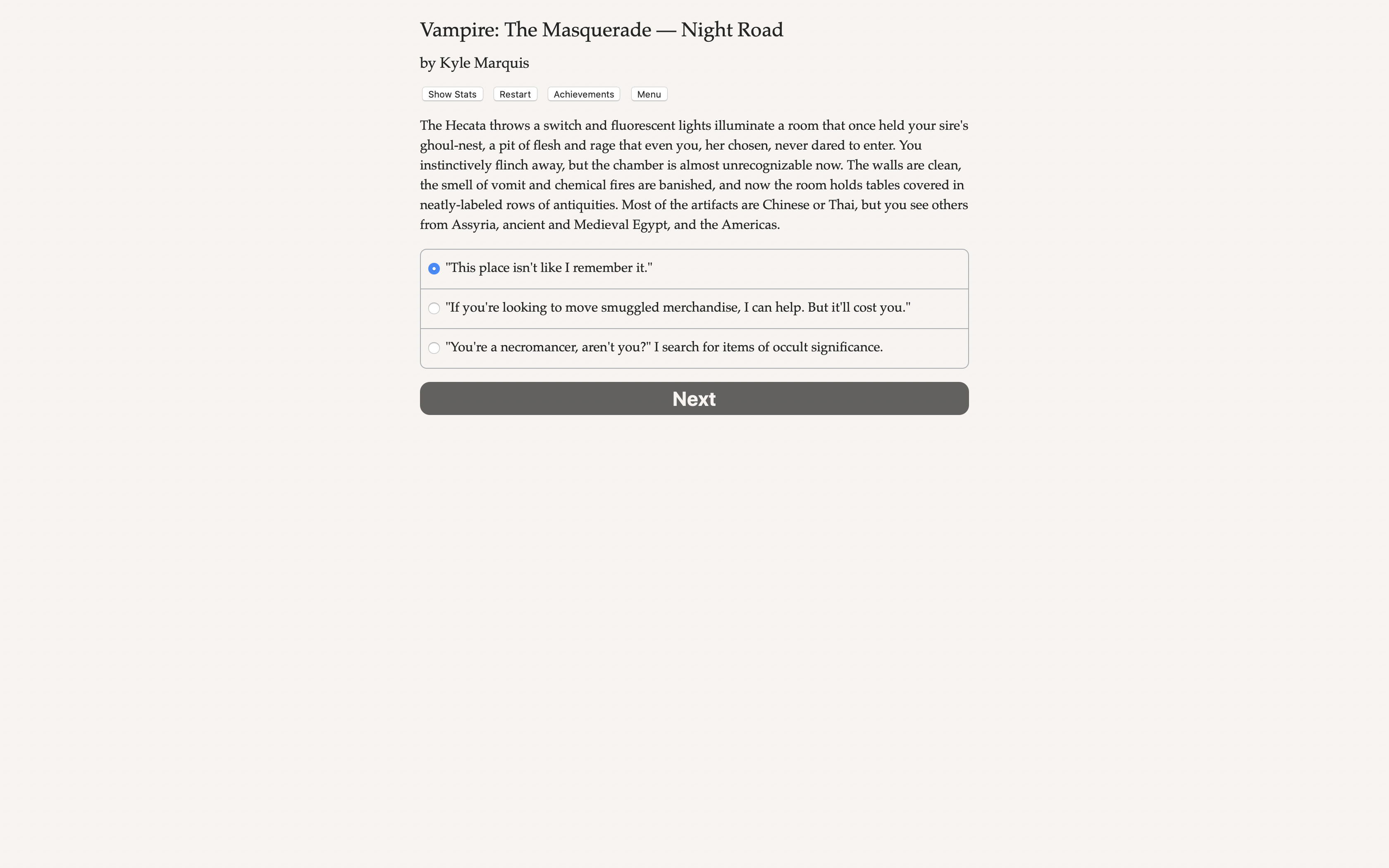 Vampire: The Masquerade — Night Road — Secrets and Shadows screenshot 2