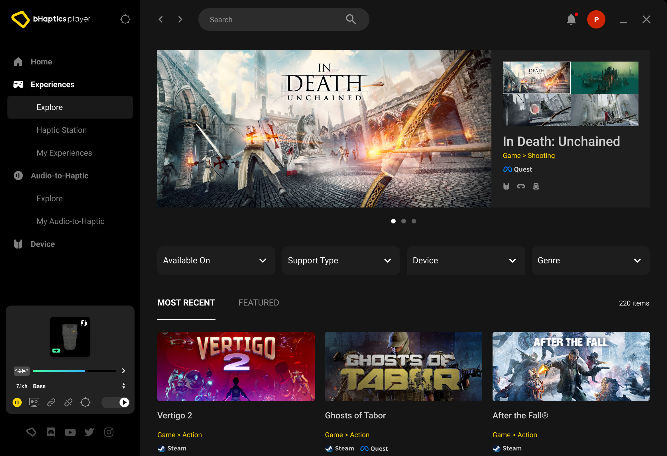 bHapticsPlayer screenshot 2
