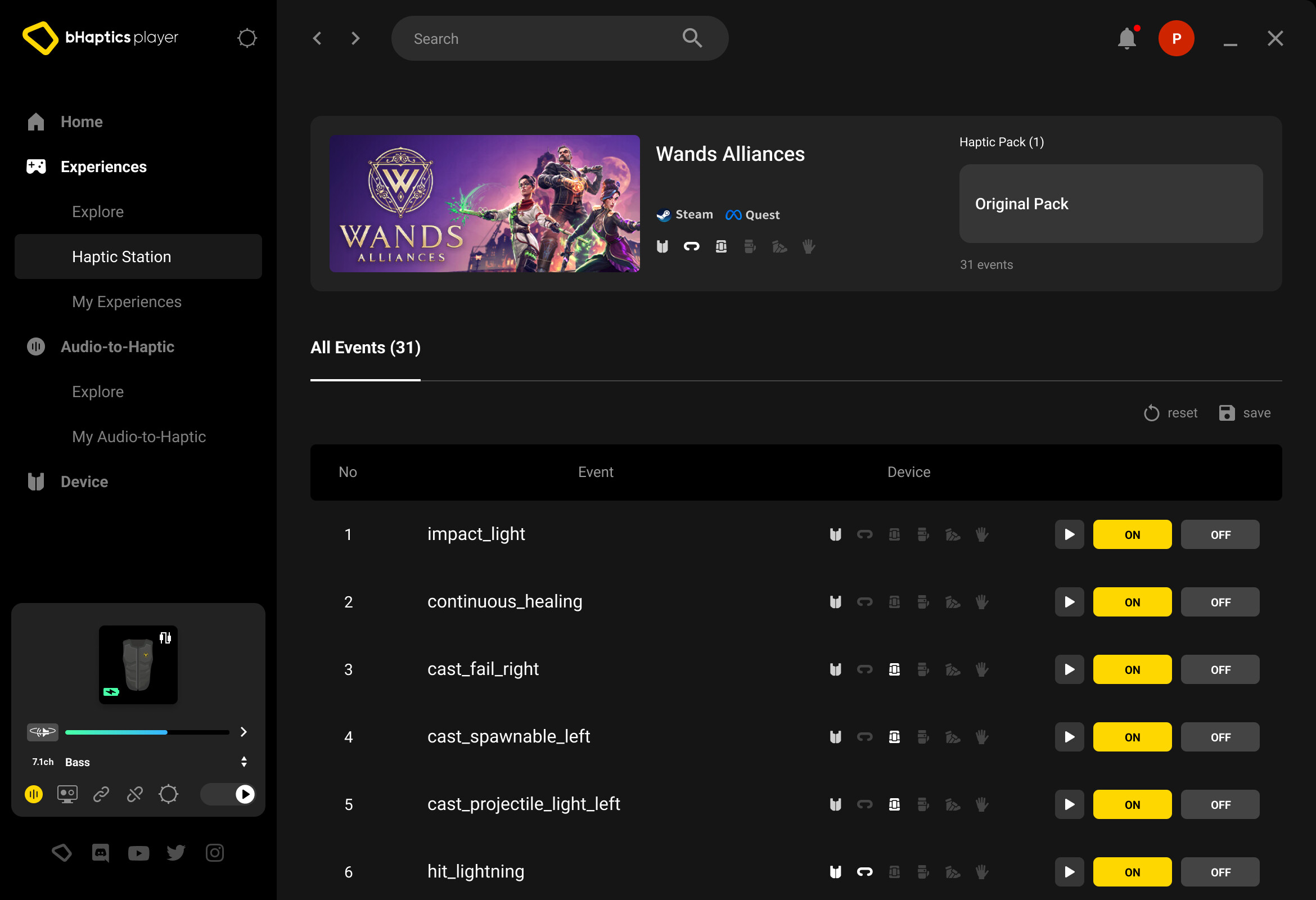 bHapticsPlayer screenshot 4