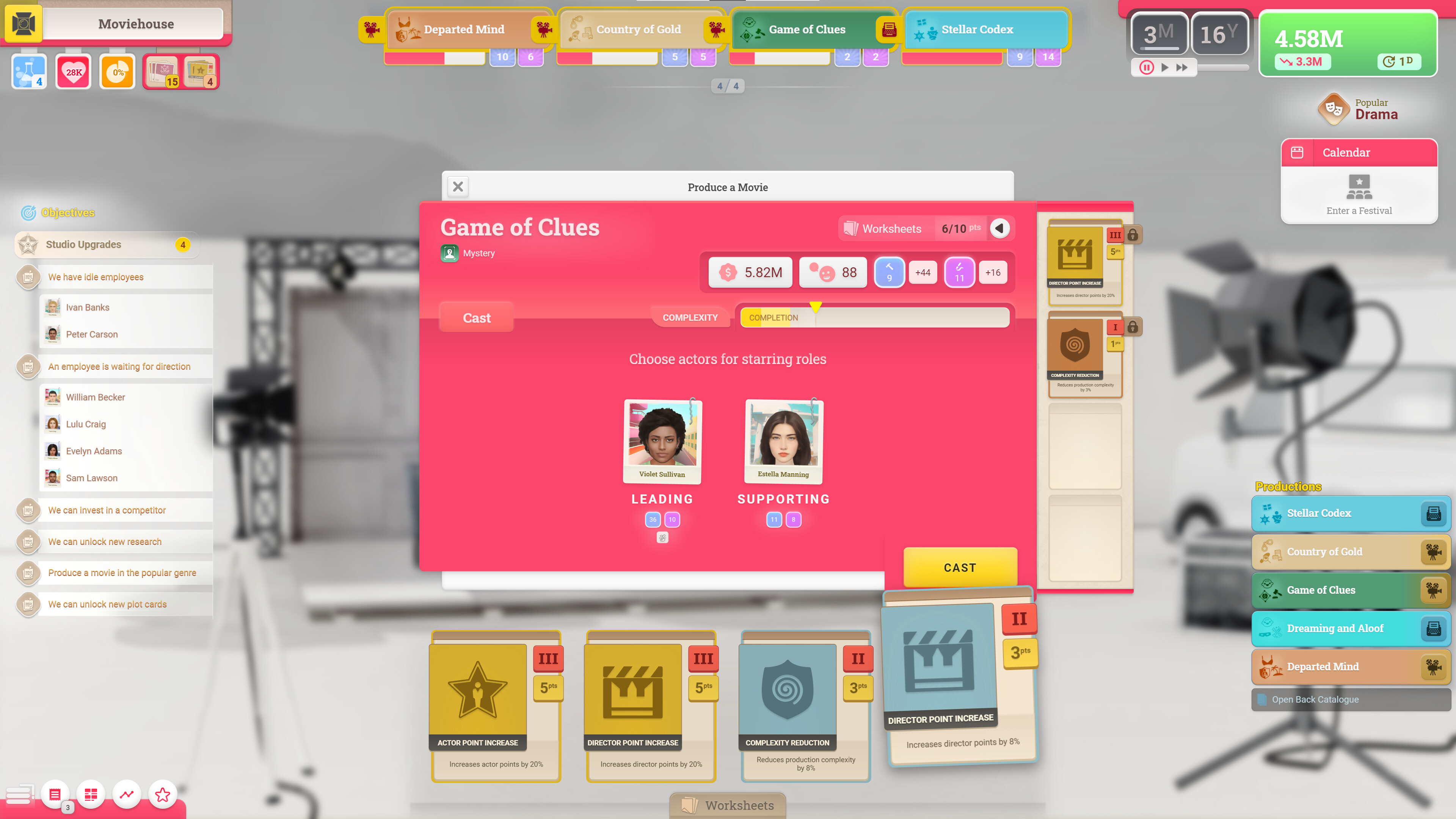 Moviehouse - The Film Studio Tycoon screenshot 8