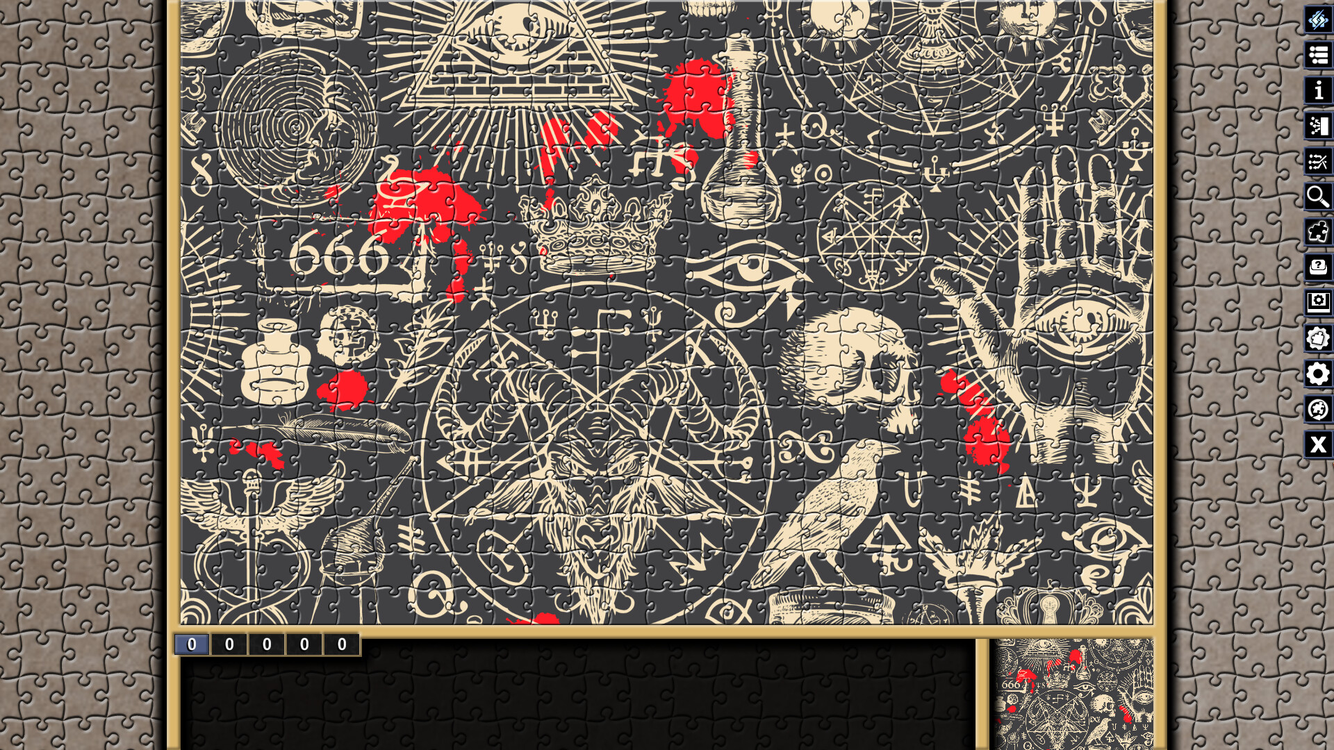 Pixel Puzzles Illustrations & Anime - Jigsaw Pack: Occult screenshot 1