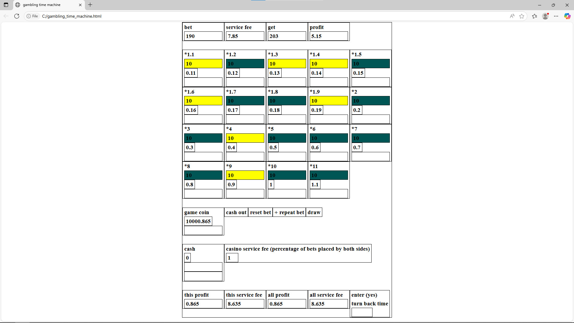 gambling time machine screenshot 4