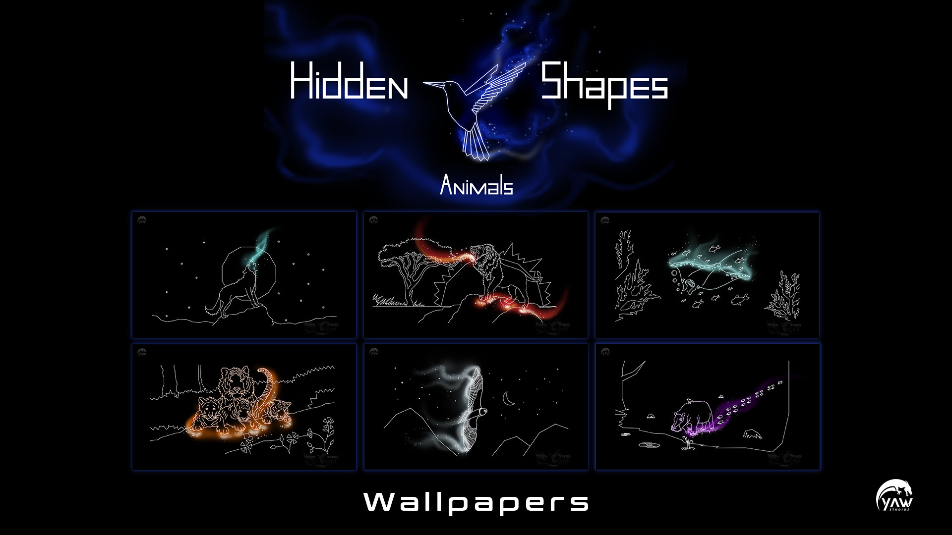Hidden Shapes Animals - Wallpapers screenshot 1