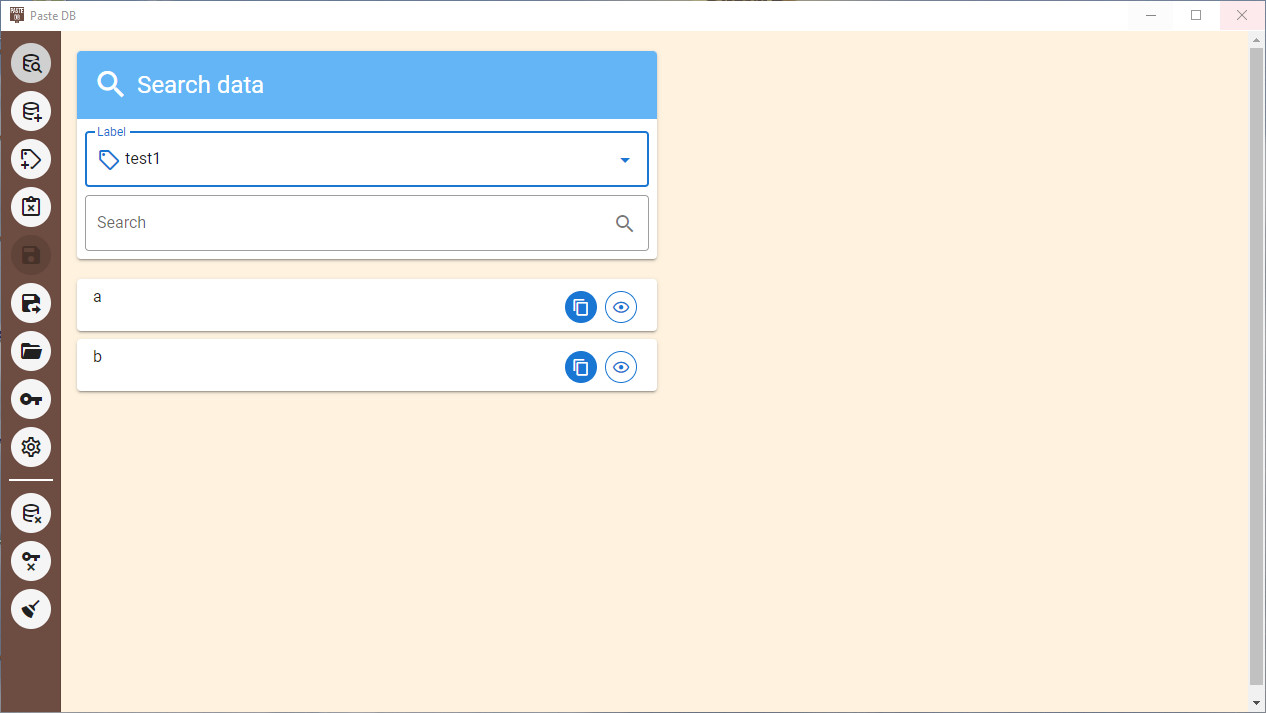Paste DB screenshot 1