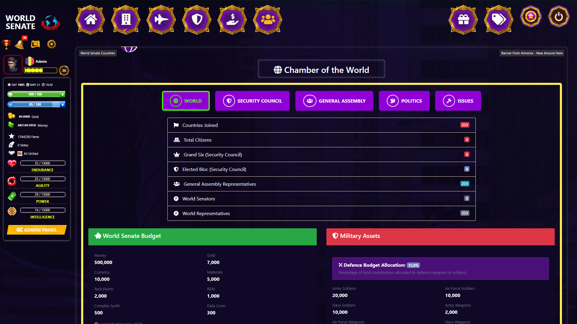 World Senate screenshot 7