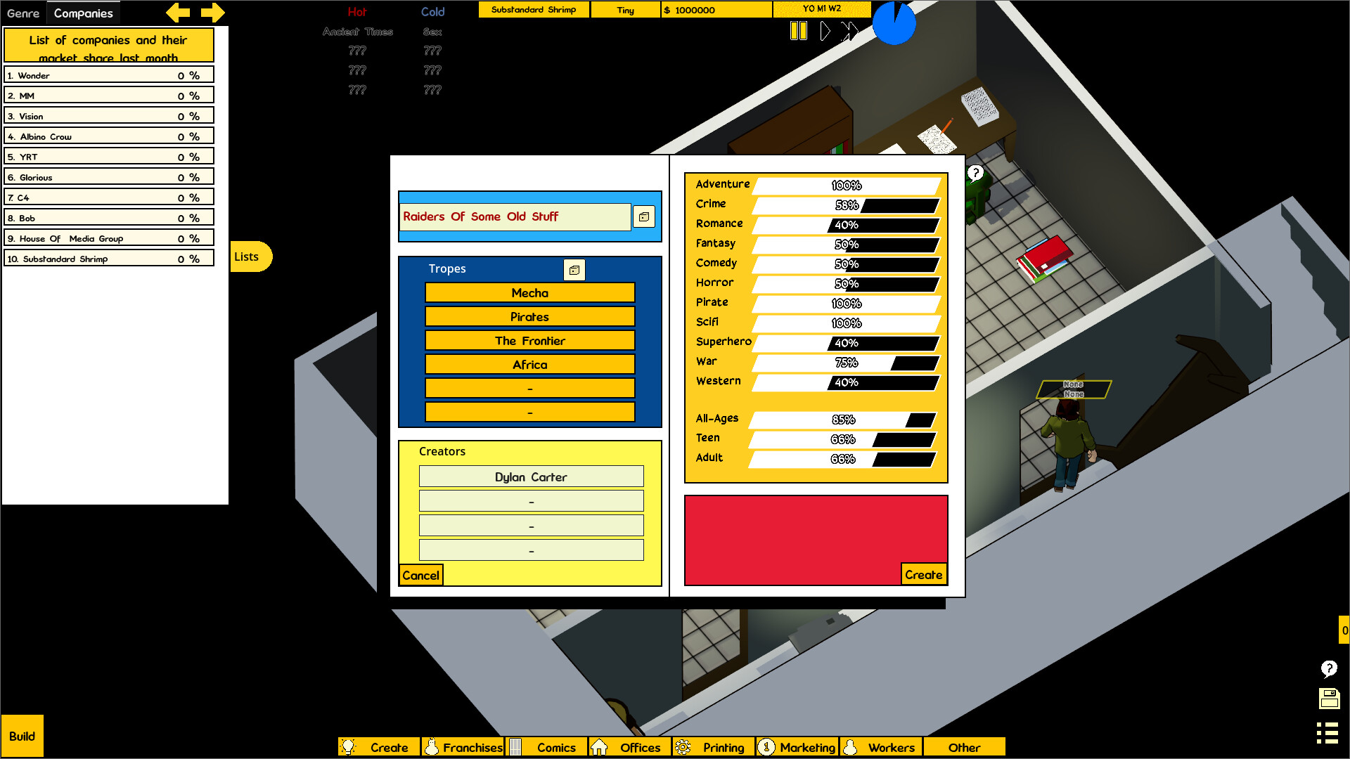 Comic Book Company Manager screenshot 1