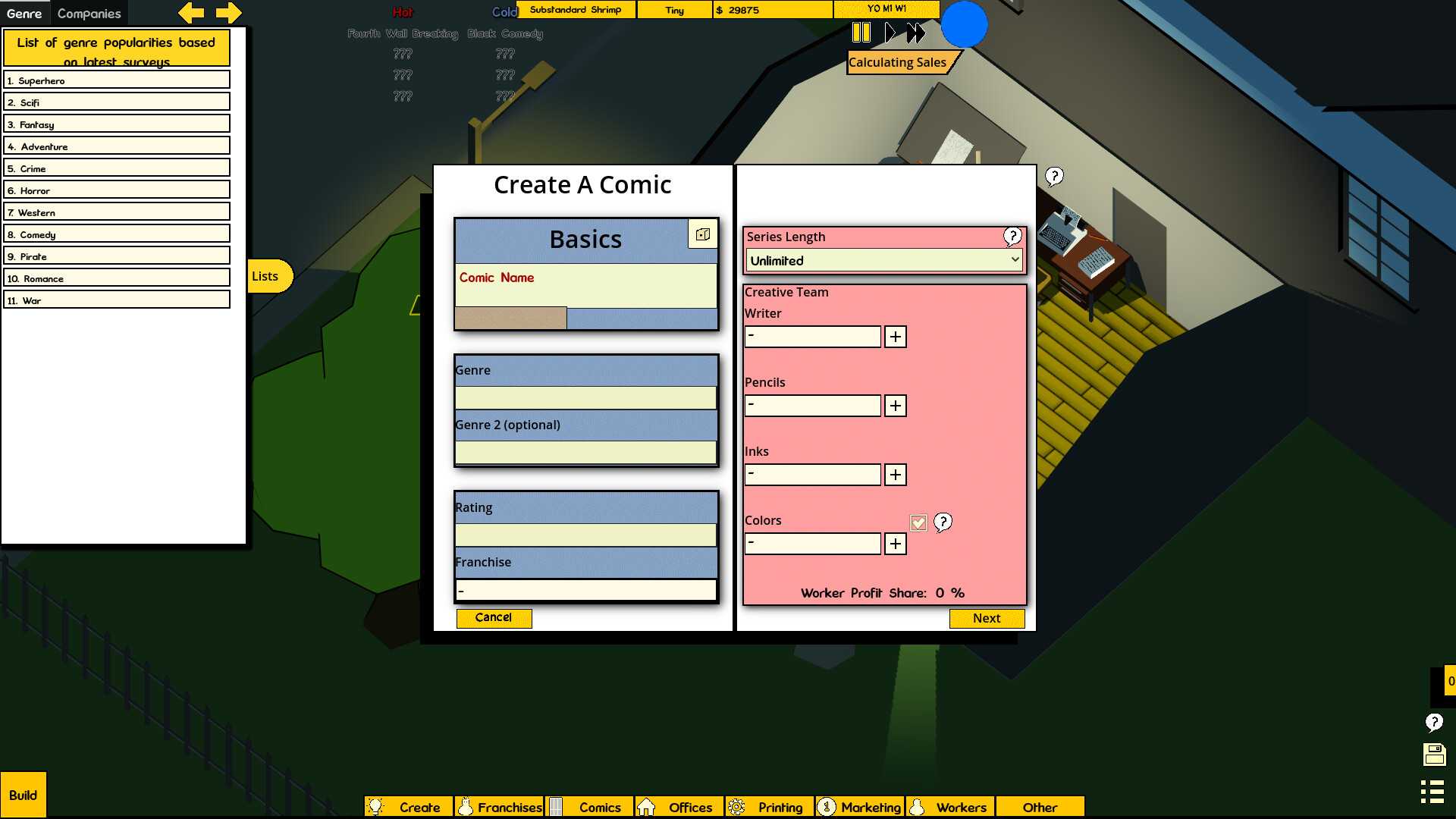Comic Book Company Manager screenshot 3