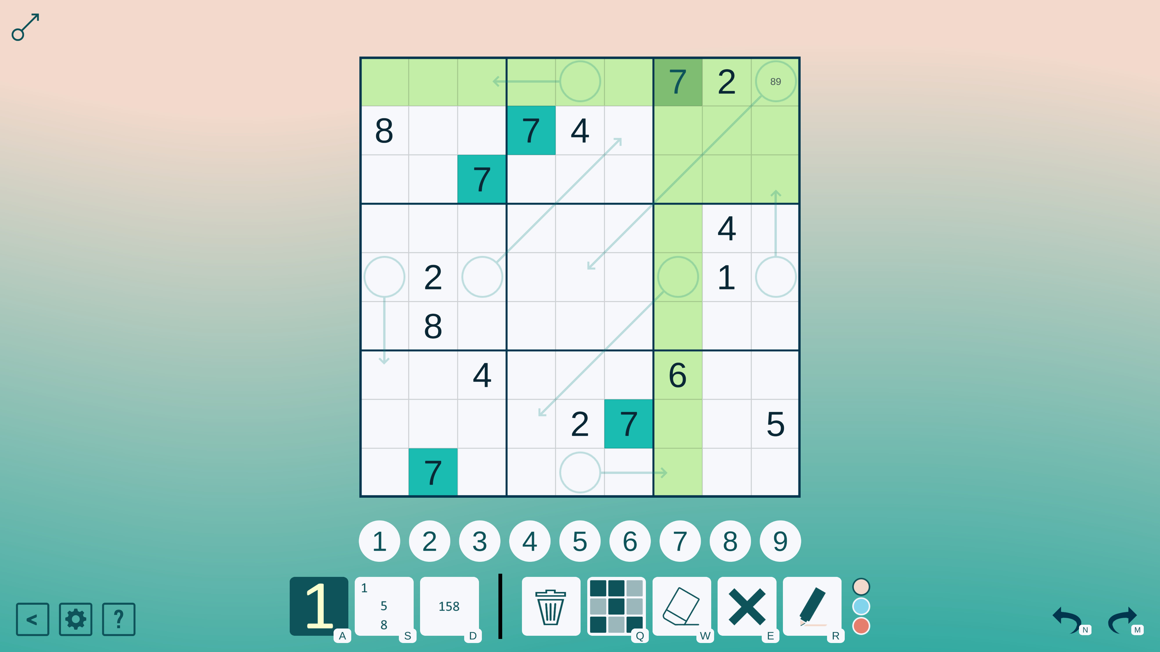 Arrow Sudoku screenshot 2