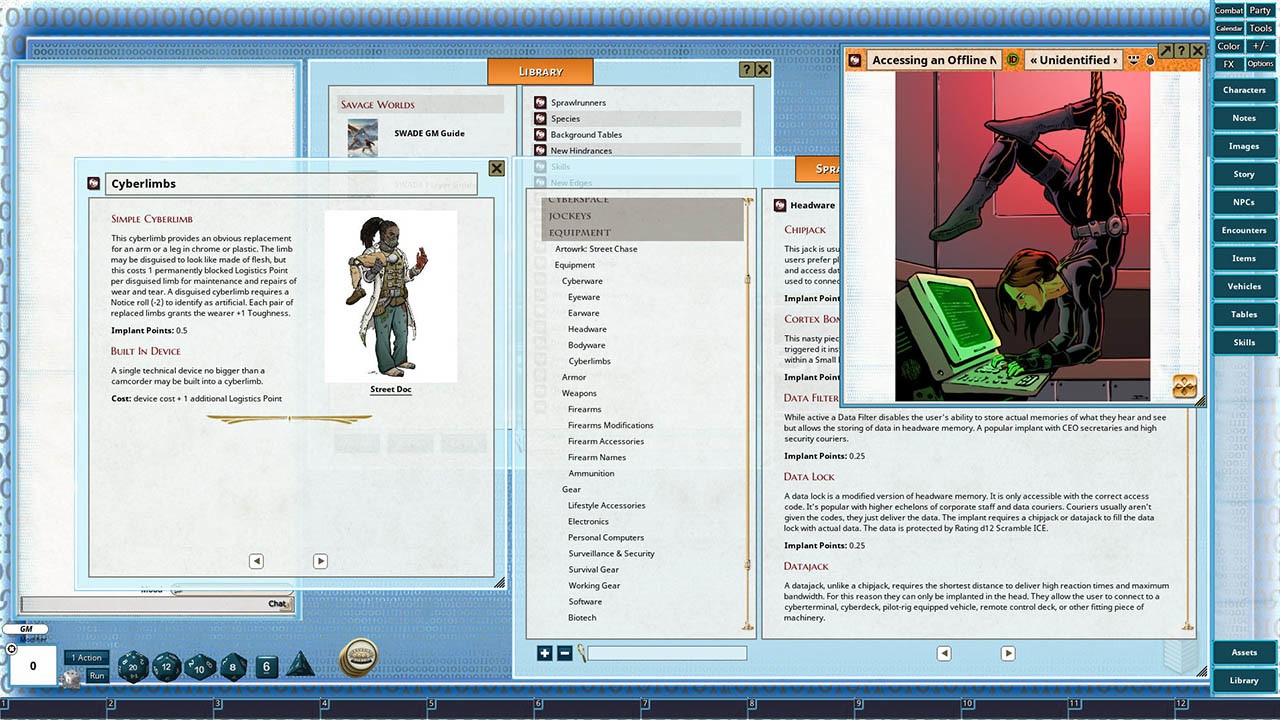Fantasy Grounds - Sprawlrunners screenshot 4
