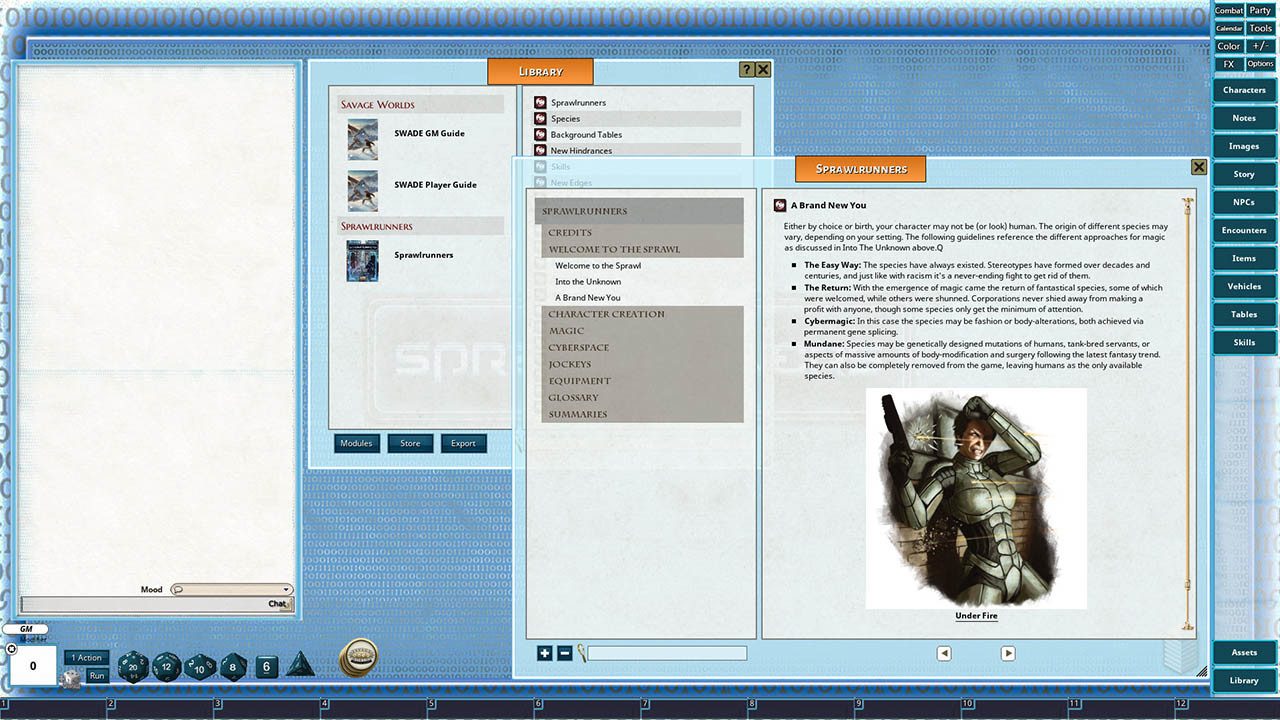 Fantasy Grounds - Sprawlrunners screenshot 1
