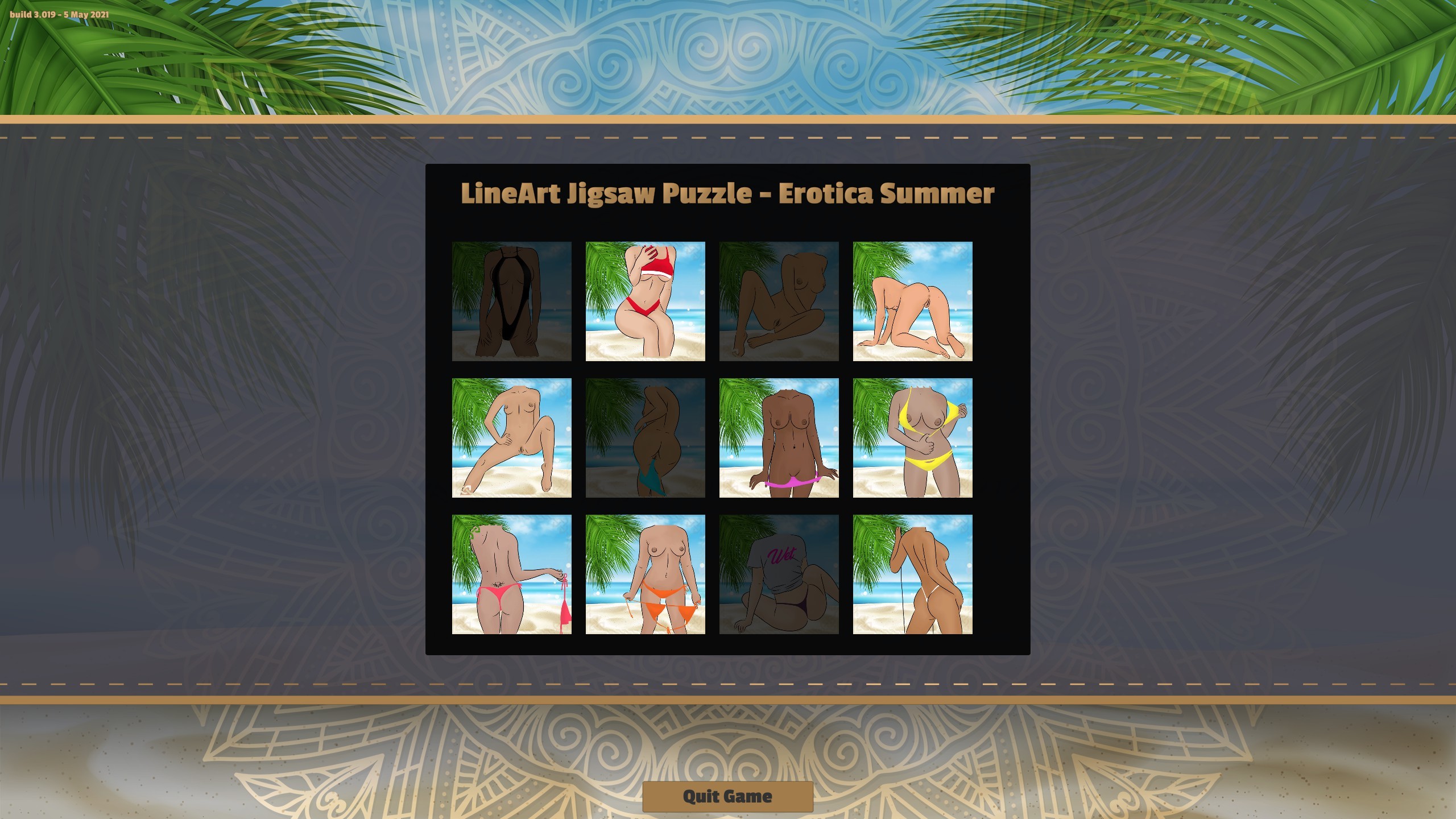 LineArt Jigsaw Puzzle - Erotica Summer screenshot 1