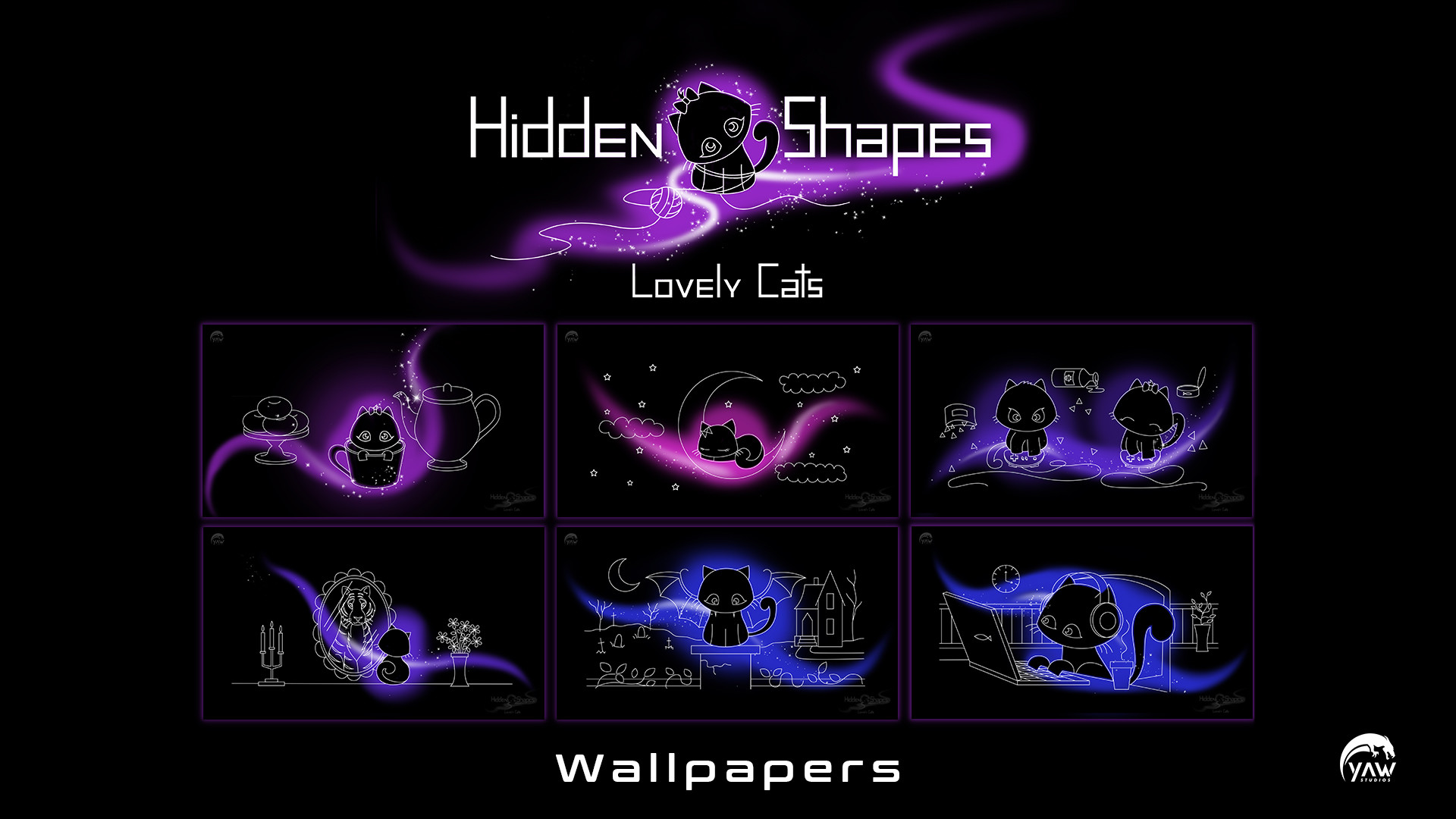 Hidden Shapes Lovely Cats - Wallpapers screenshot 1