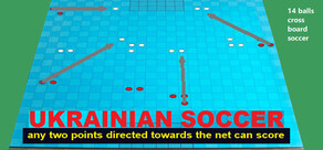 Ukrainian Soccer  ( any two points directed towards the net can score )