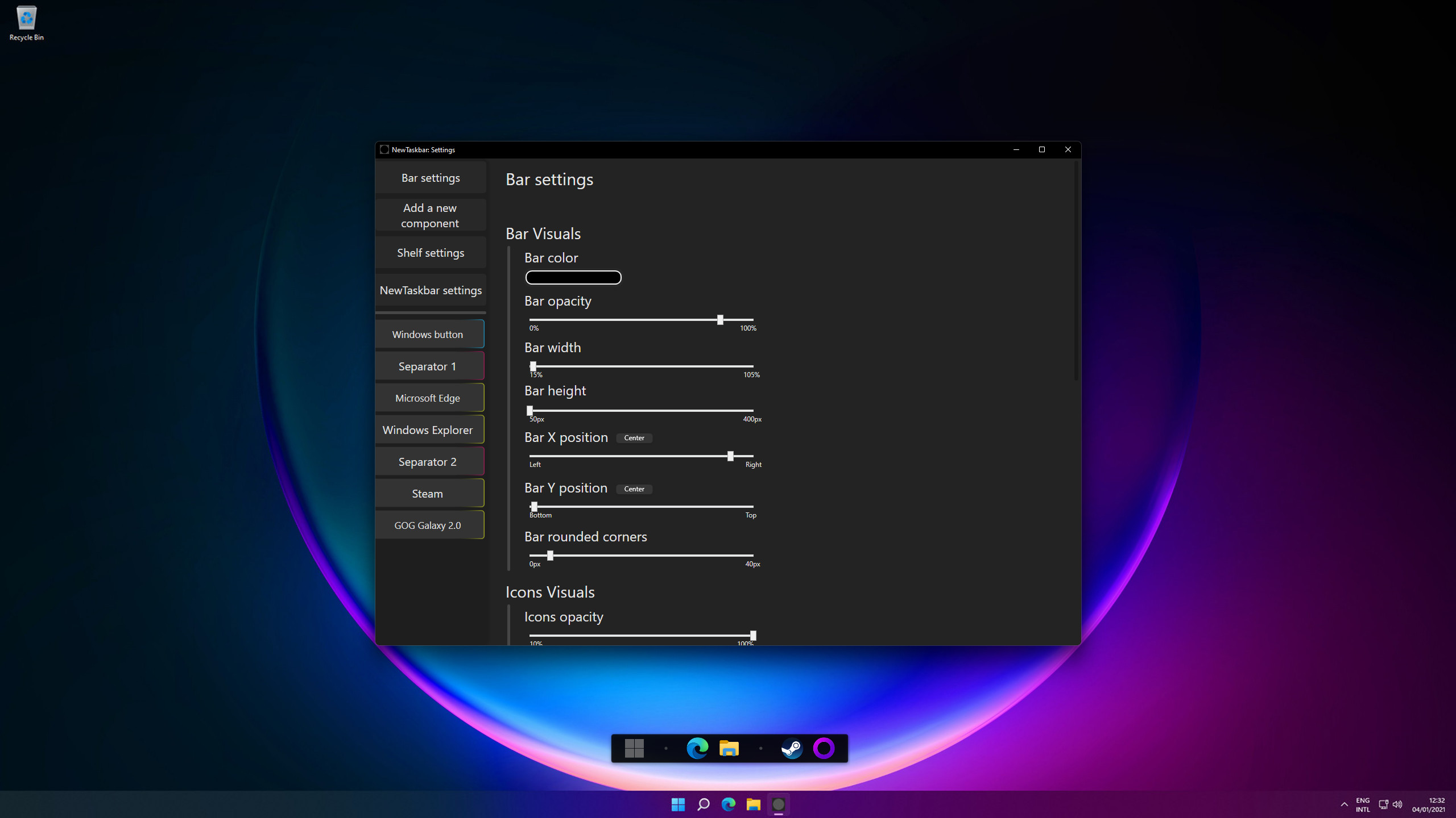 NewTaskbar screenshot 6