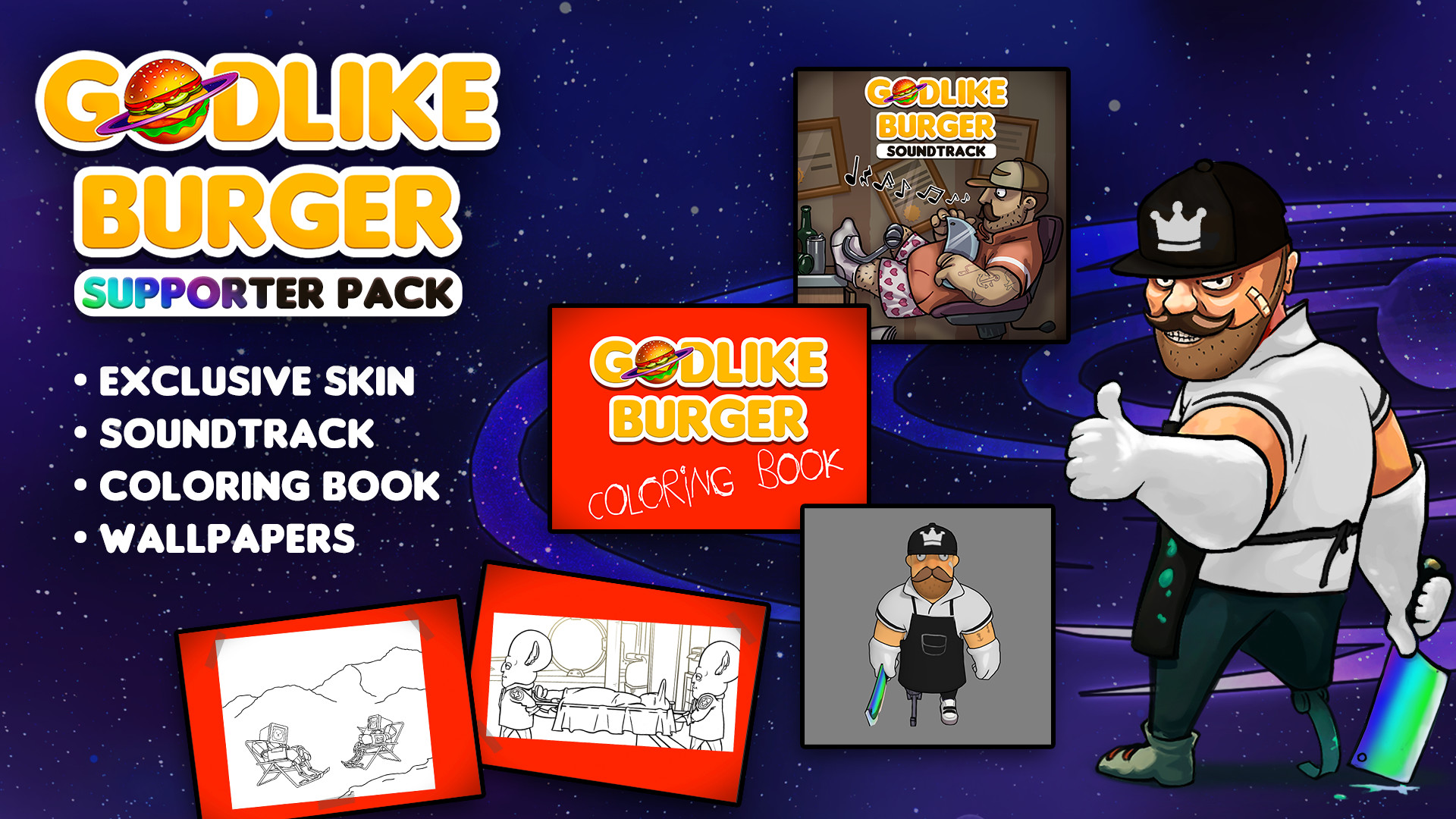 Godlike Burger - Supporter Pack screenshot 1