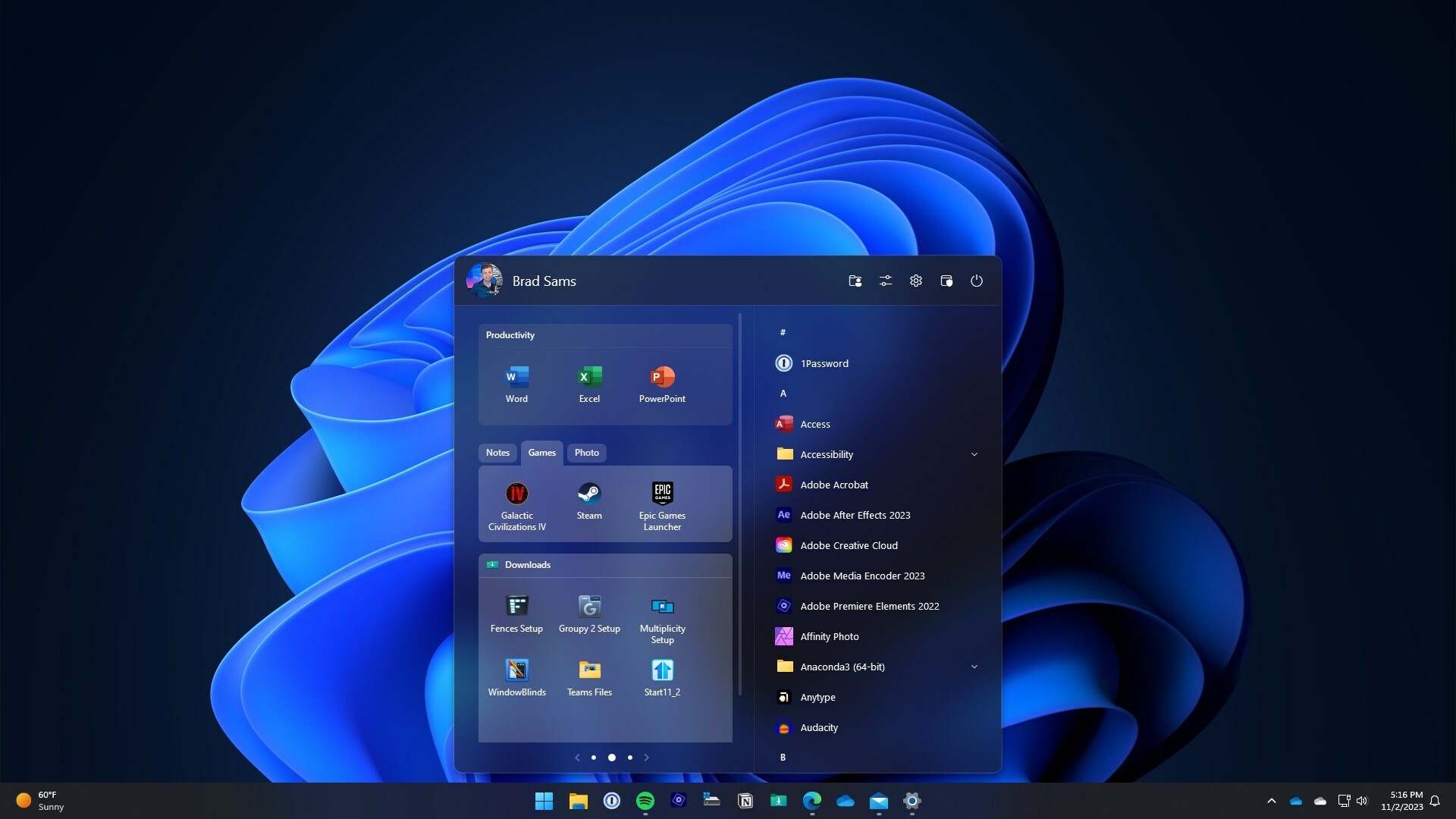 Start11 v2 screenshot 3